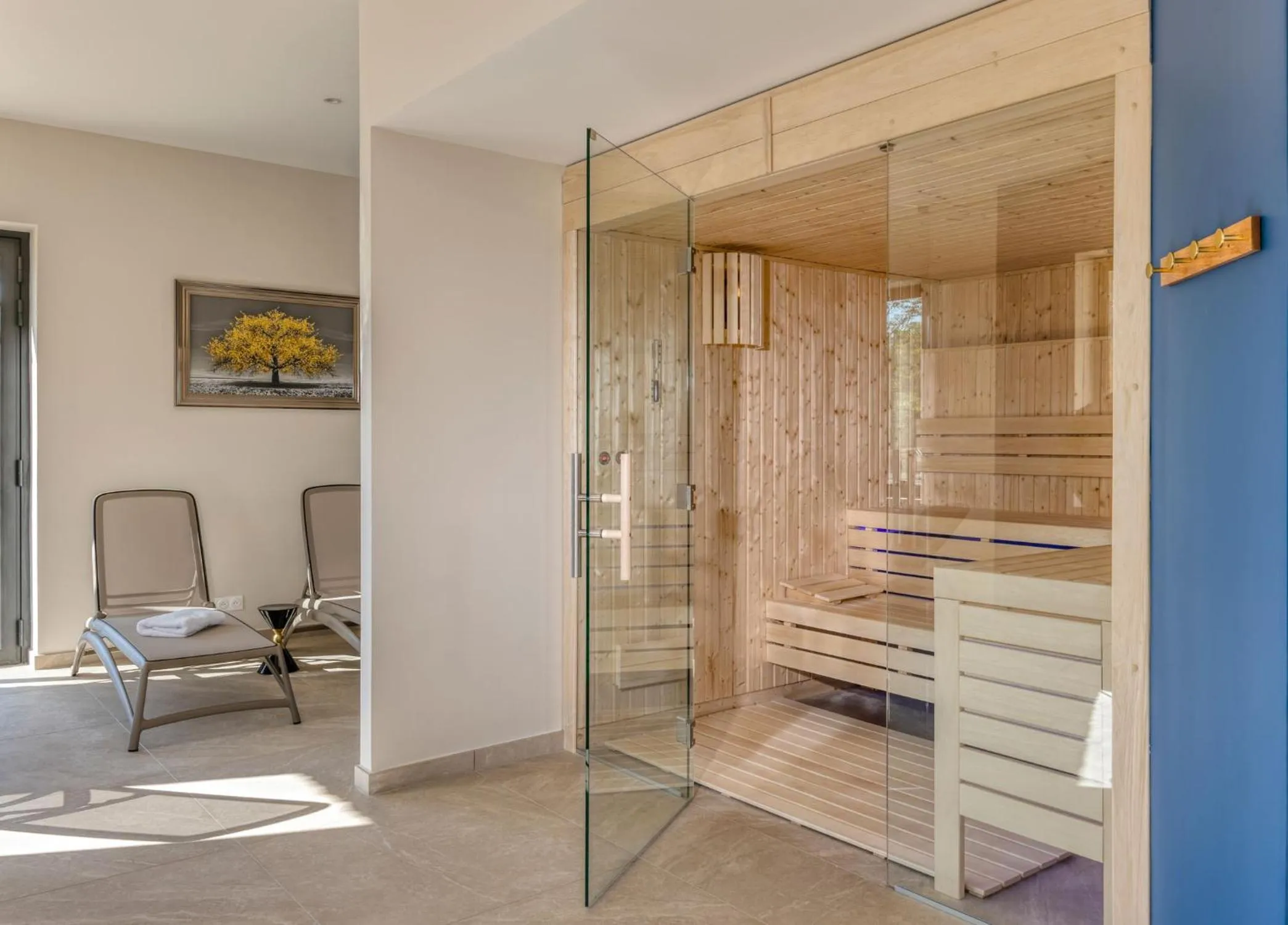 Sauna in Mas De La Senancole & Spa