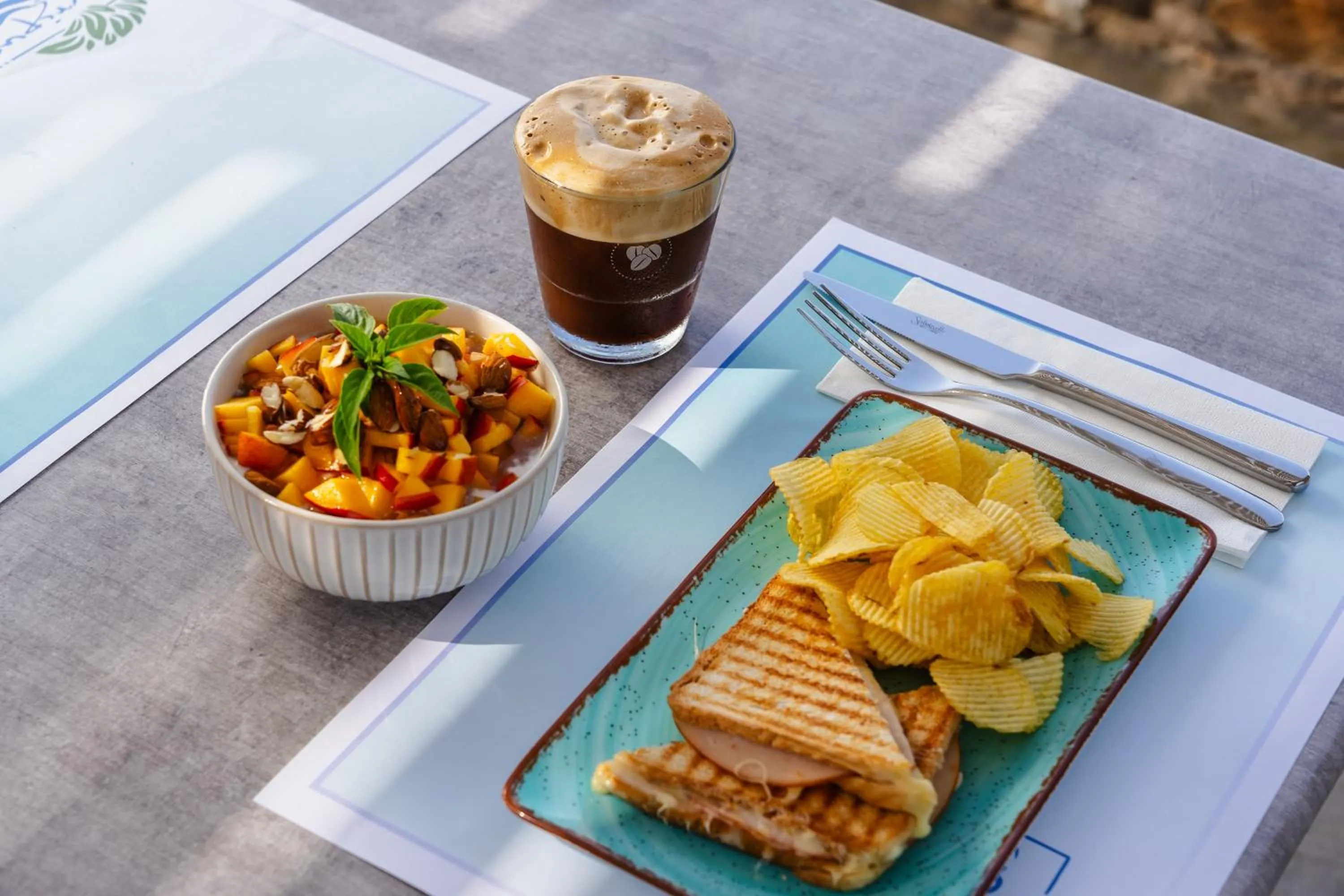 Patio in Evripus Suites