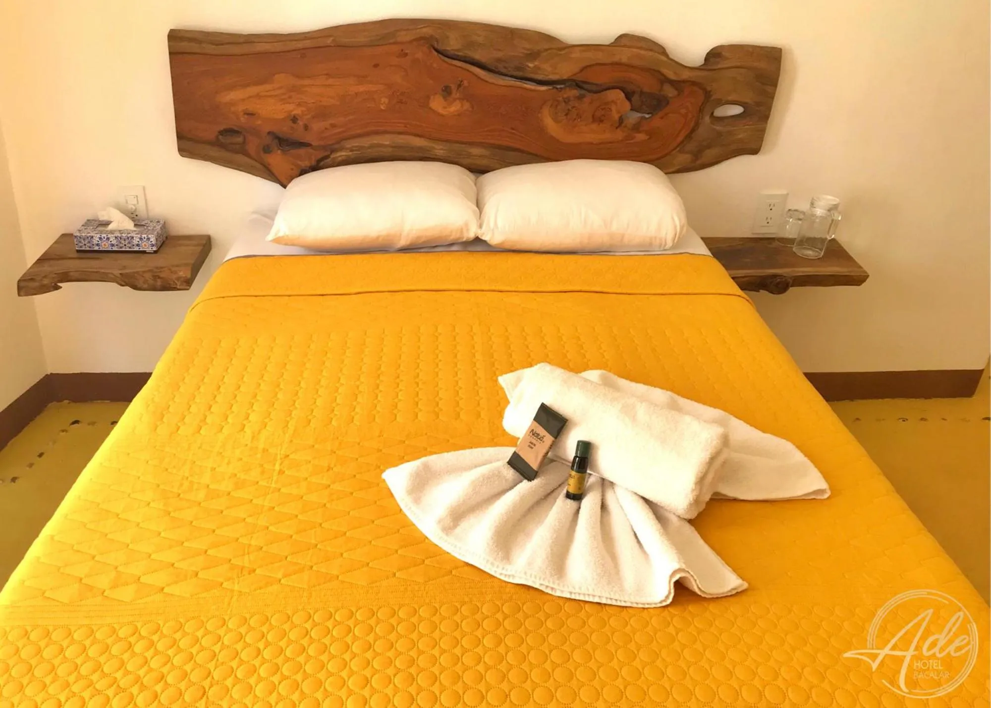 Bed in Ade Hotel Bacalar