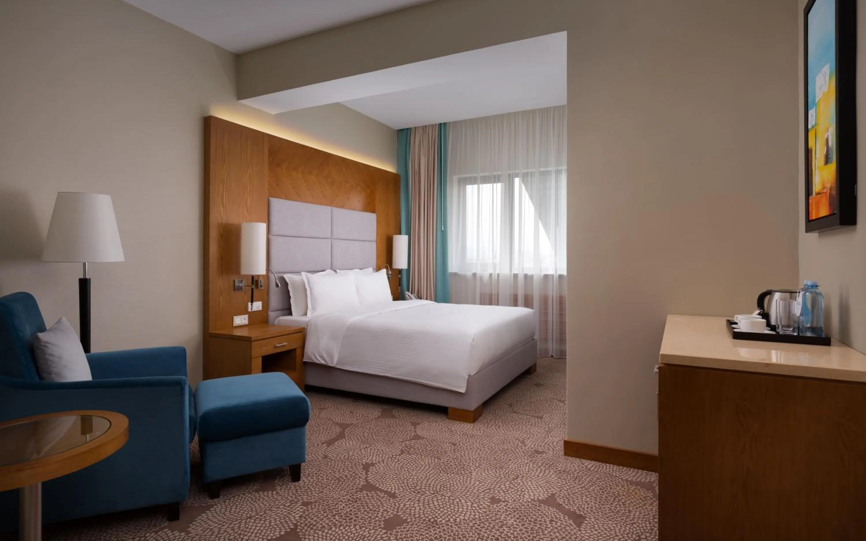 Bed in DoubleTree by Hilton Almaty