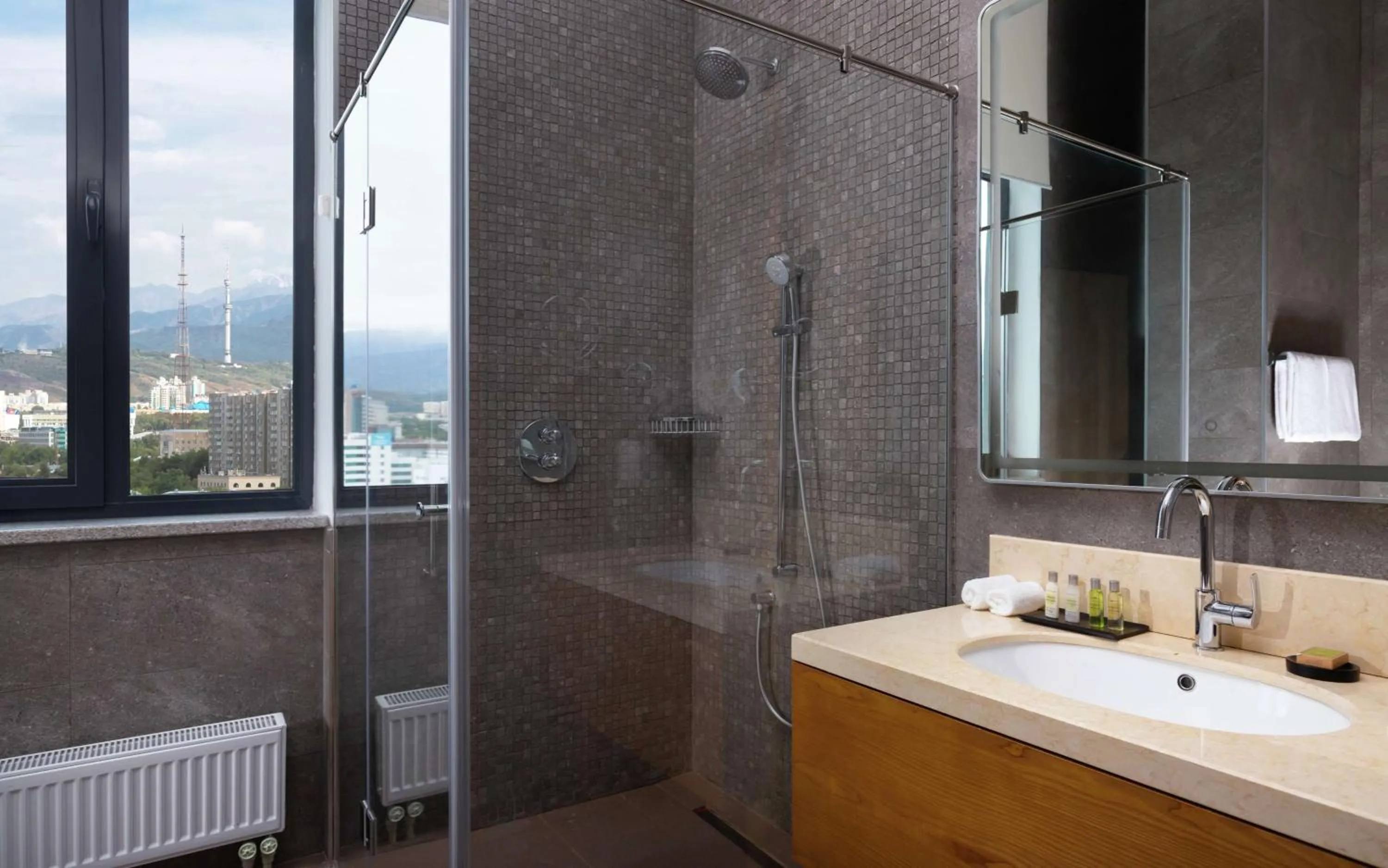 Bathroom in DoubleTree by Hilton Almaty