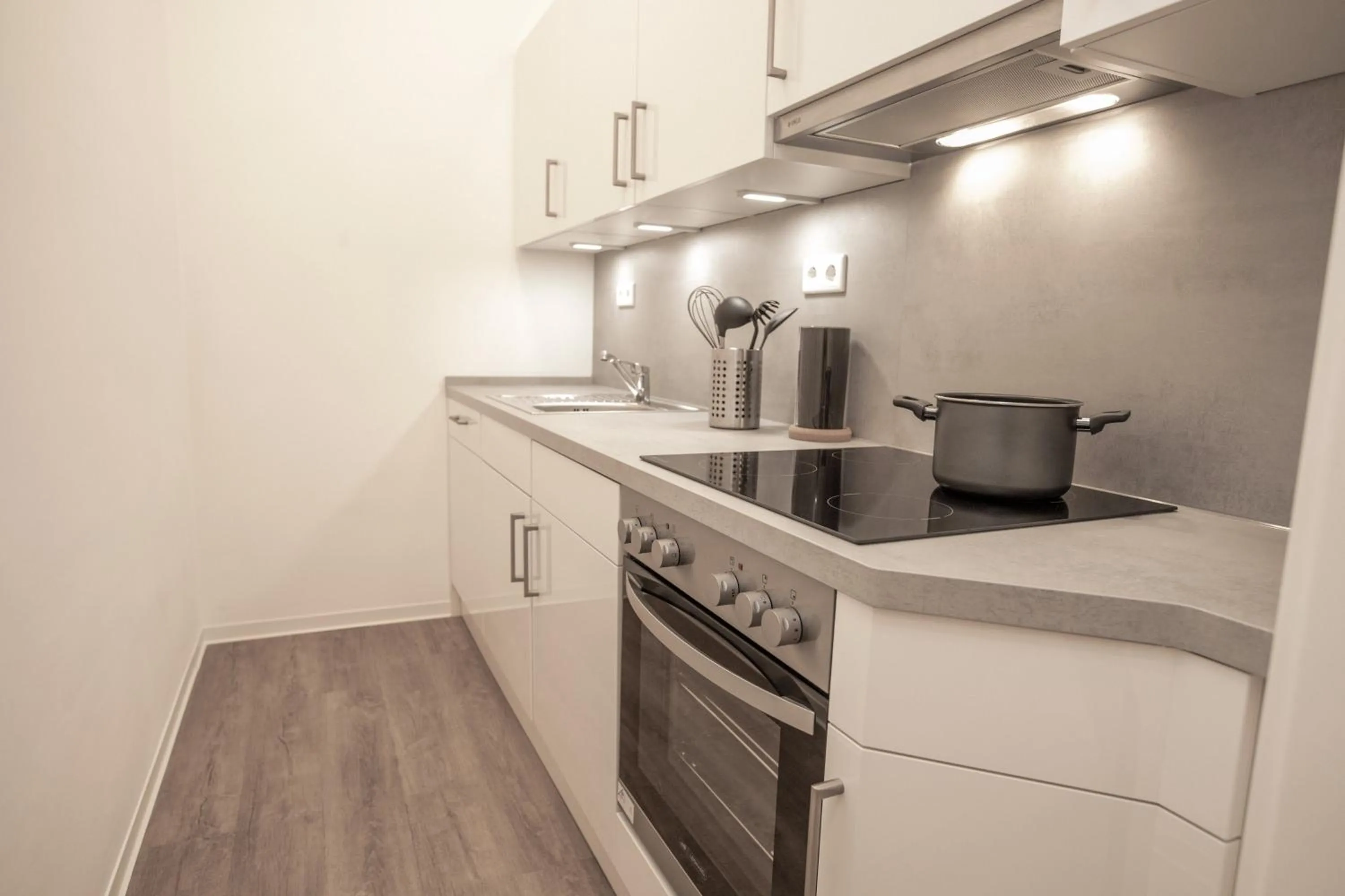 Kitchen or kitchenette in Boardinghouse Flensburg - by Zimmer FREI! Holidays