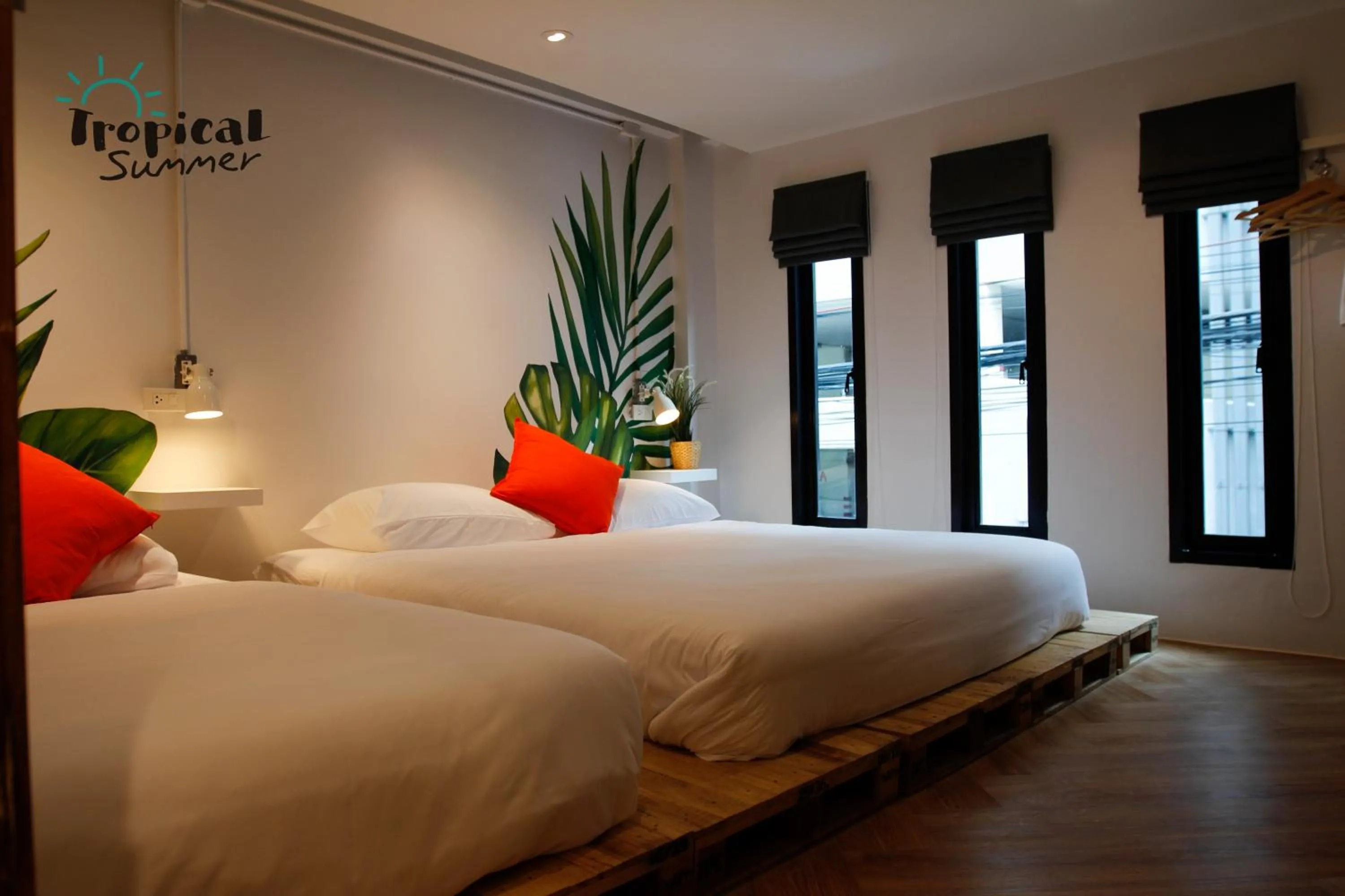 Bed in Tropical Summer Hostel