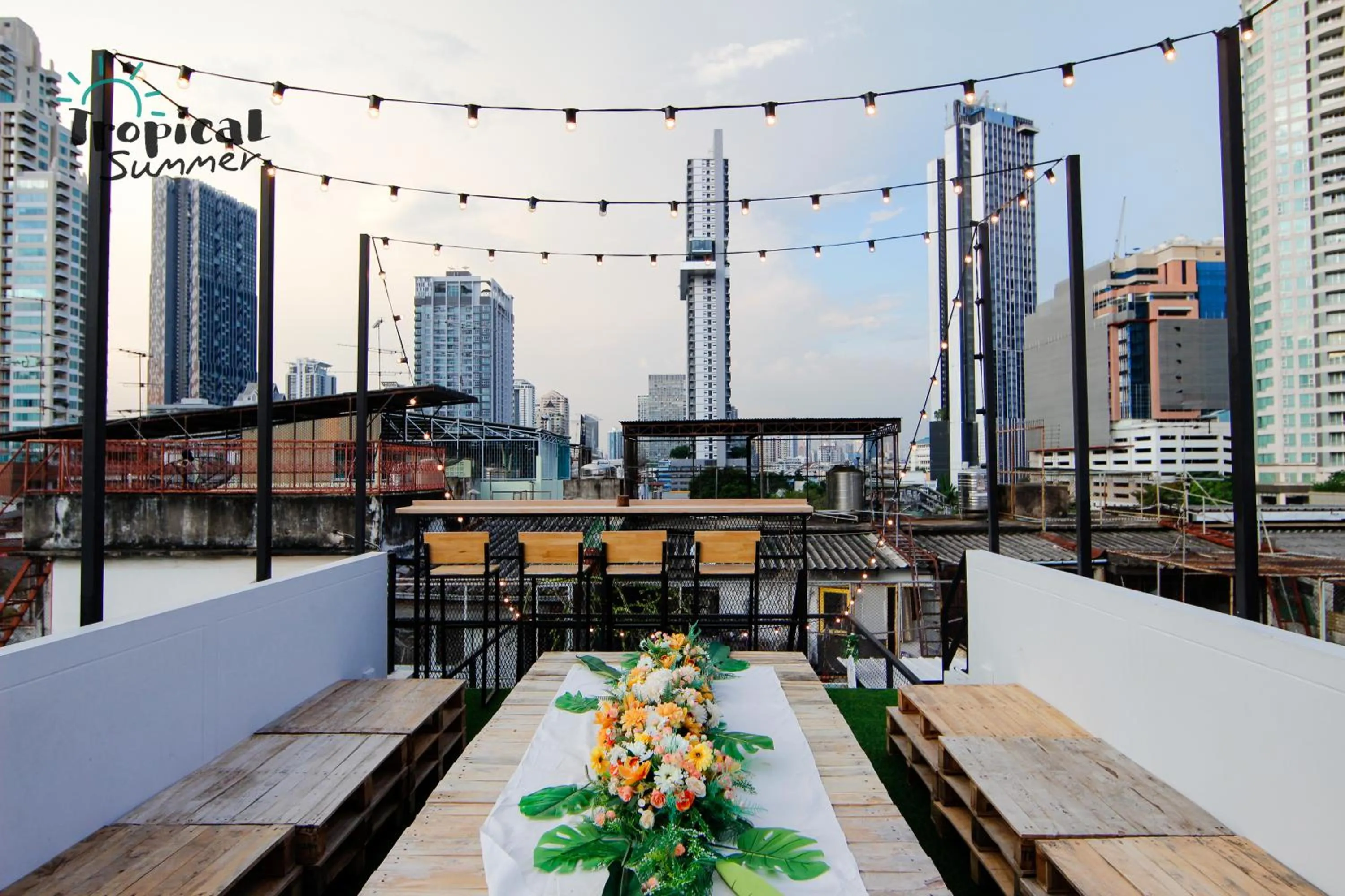 Balcony/Terrace in Tropical Summer Hostel