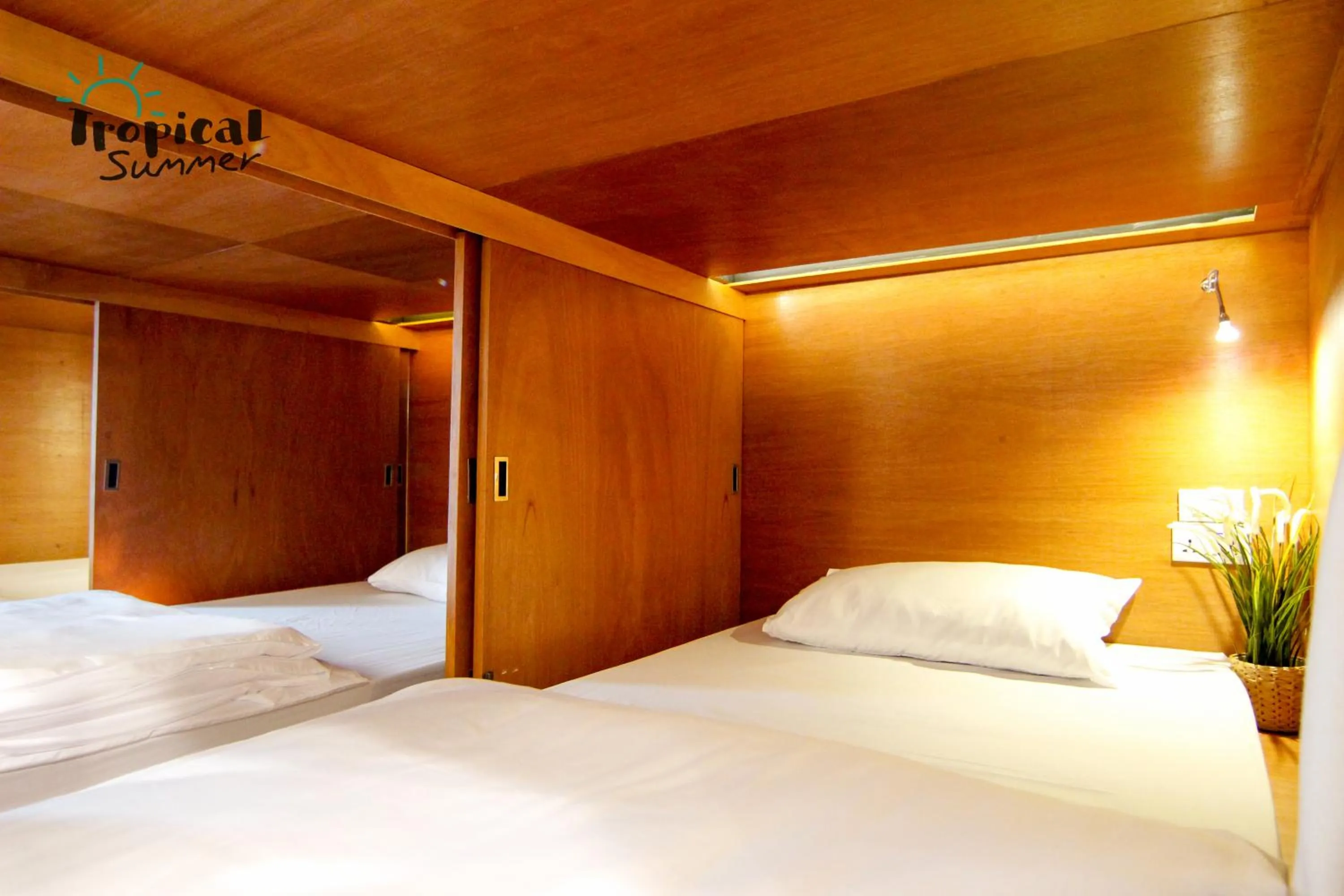 Bed in Tropical Summer Hostel