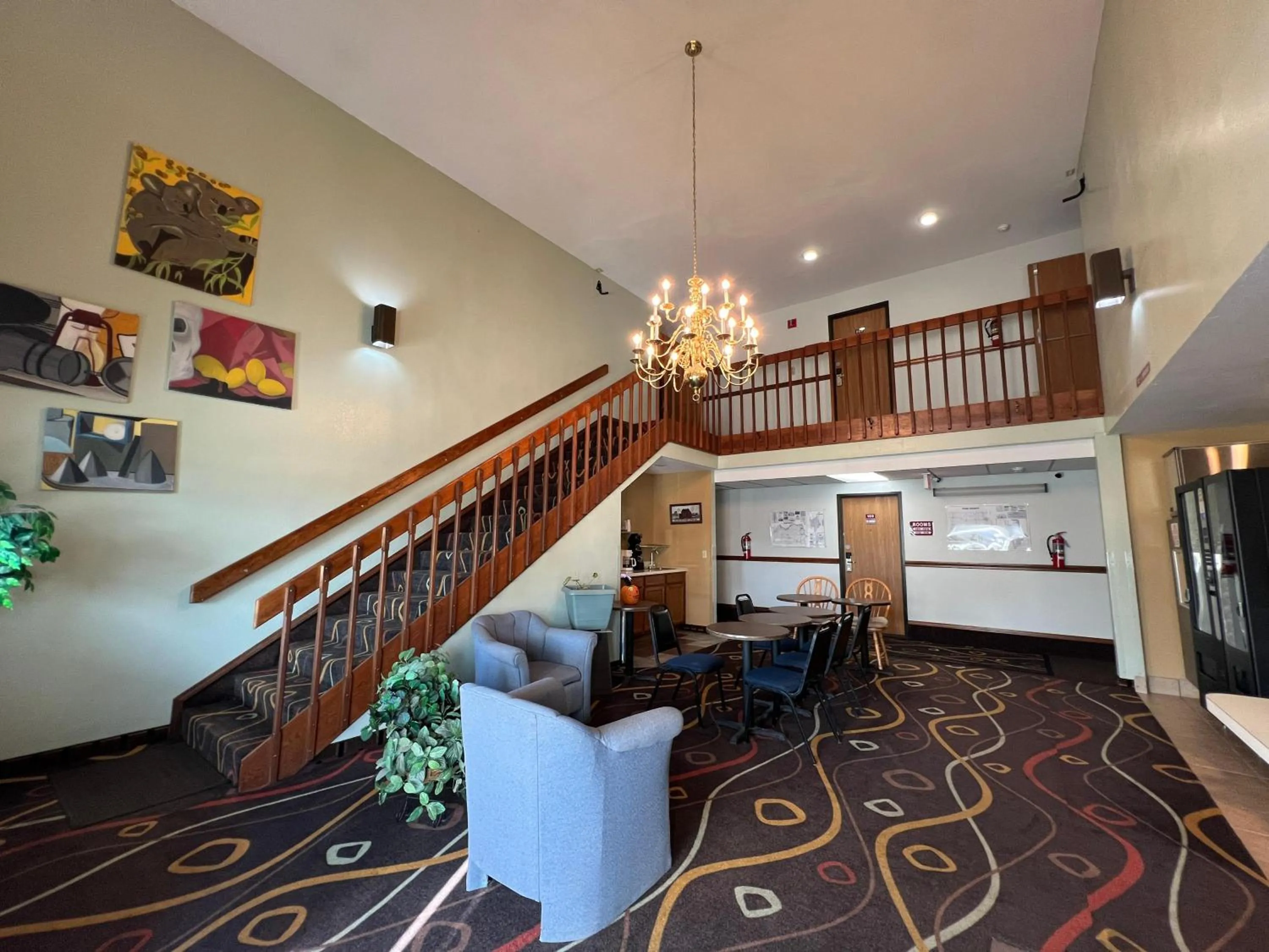 Seating area in Deluxe Inn Capital O Nebraska City I 29