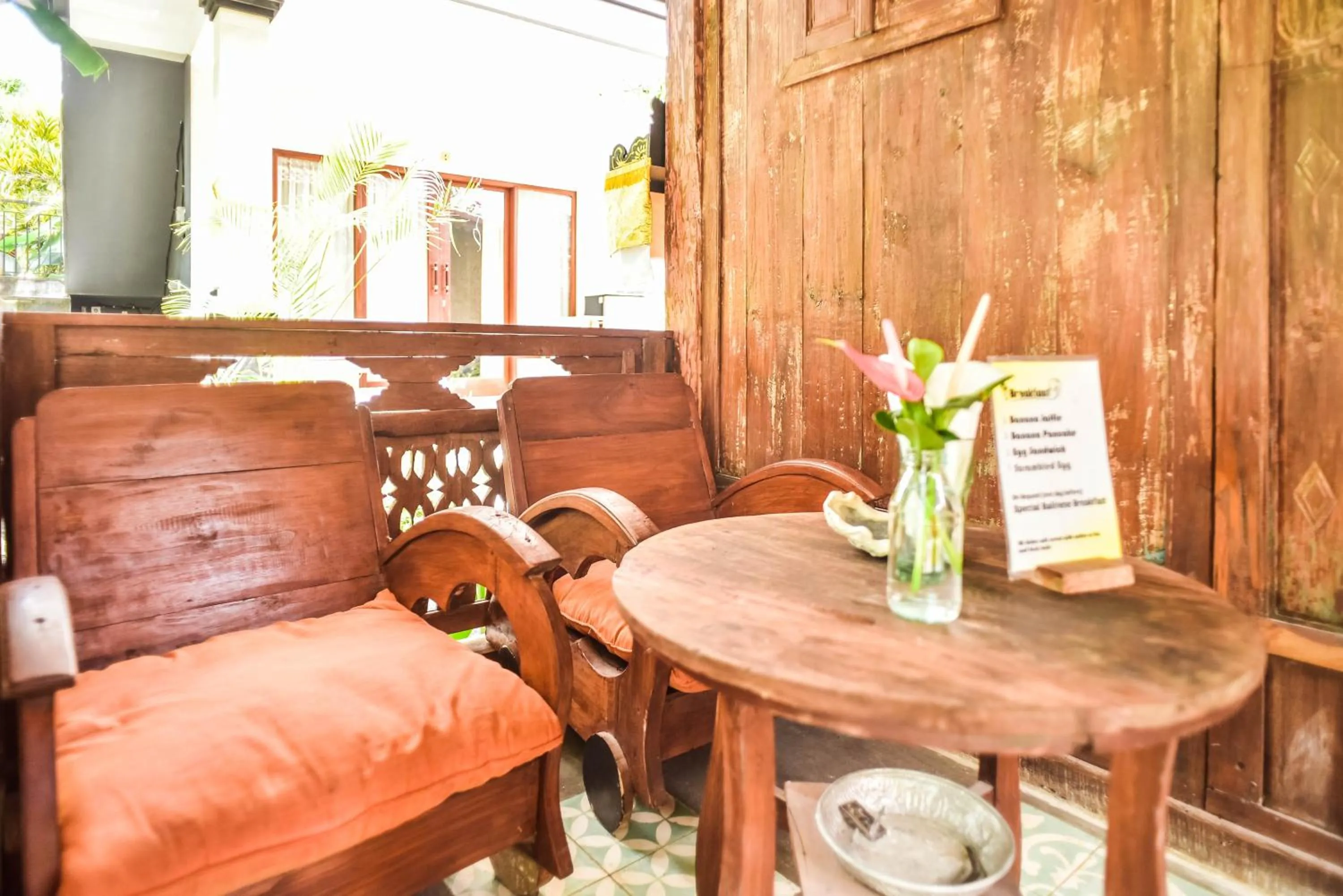 Seating area in Arana Garden Ubud
