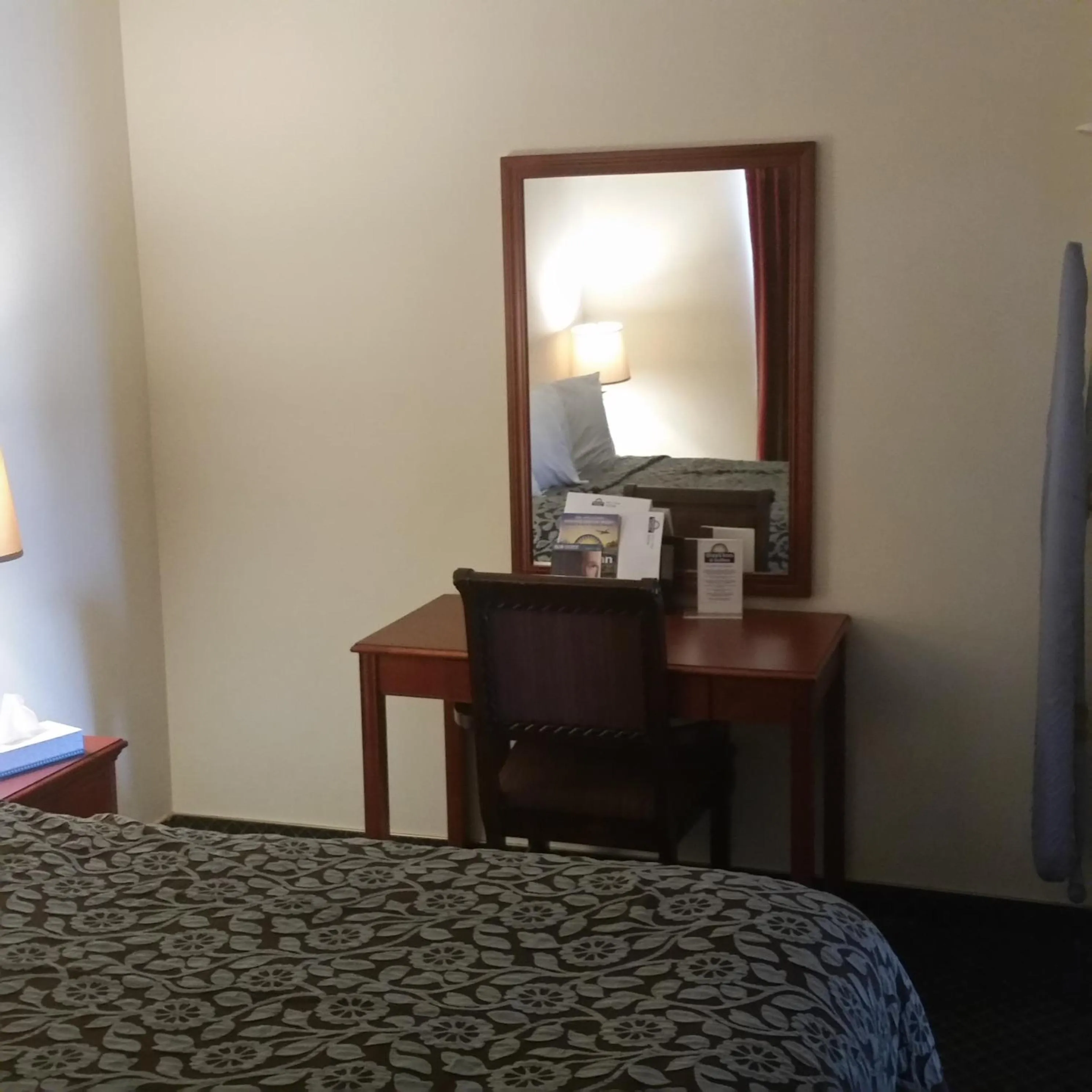 Decorative detail, Bed in Days Inn by Wyndham Orange Anaheim