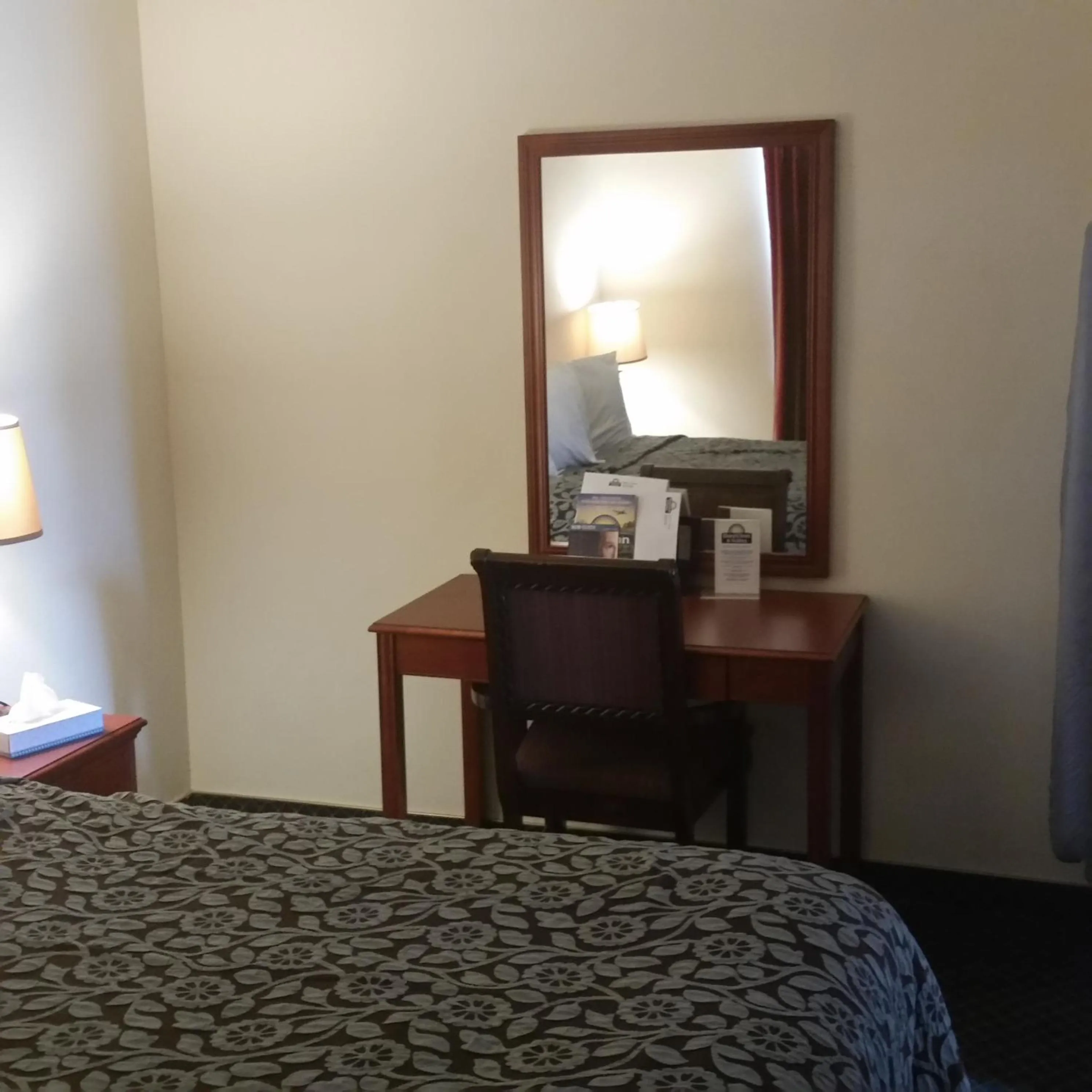 Decorative detail, Bed in Days Inn by Wyndham Orange Anaheim