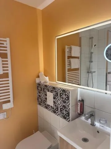 Toilet in The Originals Boutique, Hôtel Les Quatre Salines, Le Mont Saint-Michel Sud