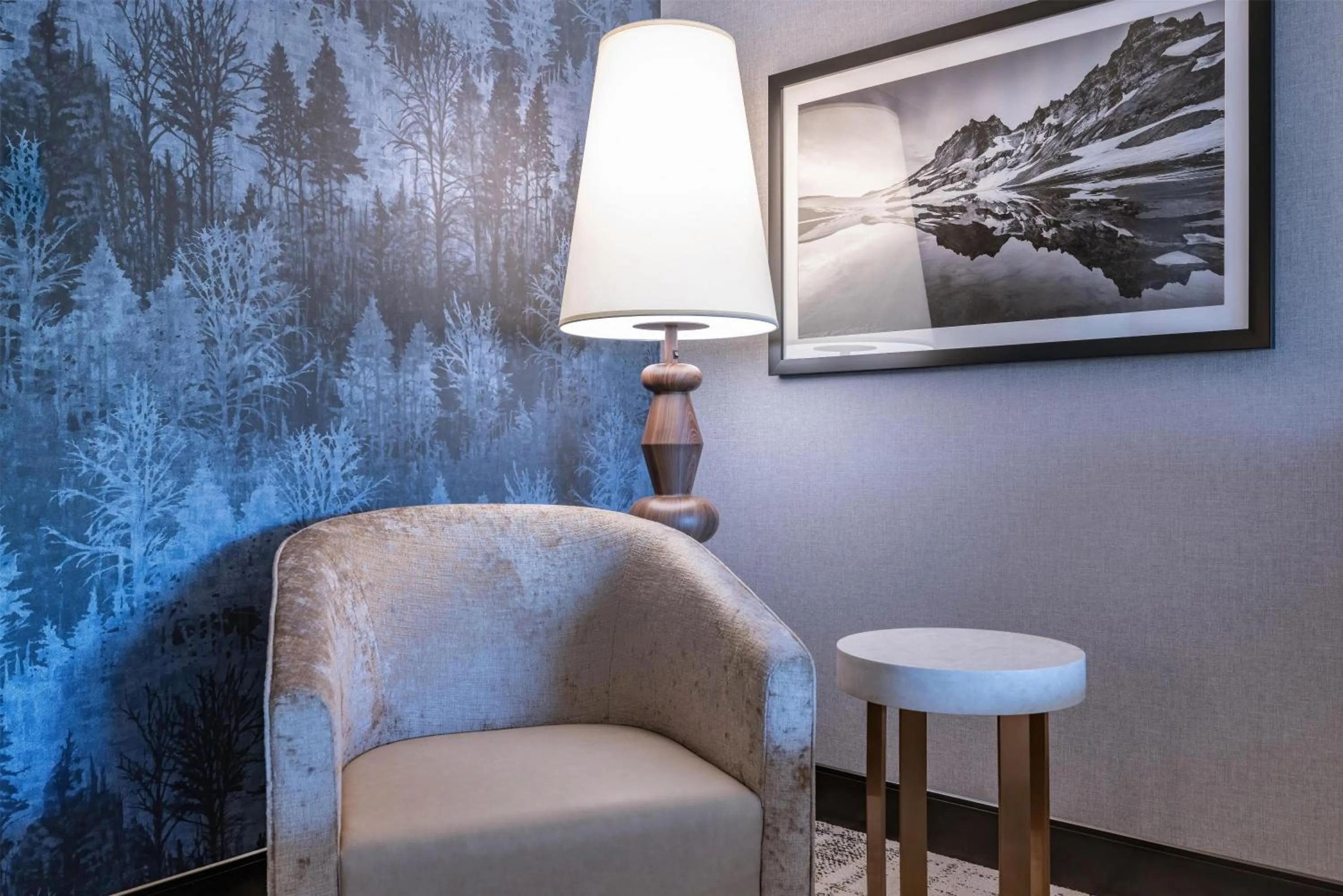 Living room in The Newberry Hotel Bend, Tapestry Collection by Hilton