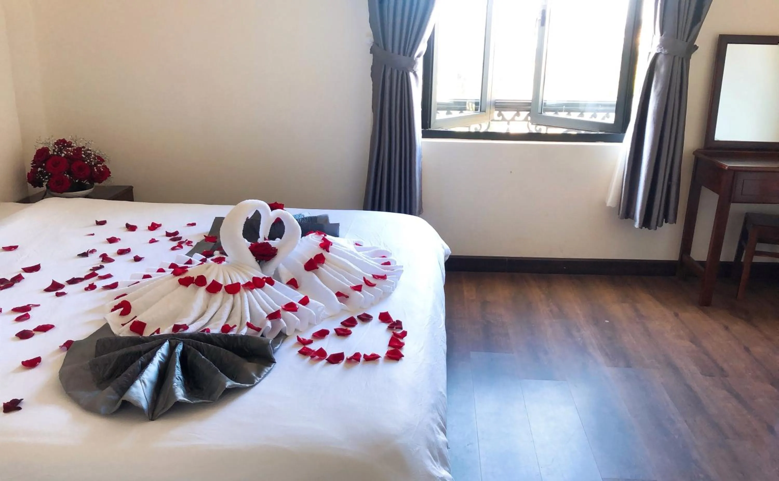 Bed in Le Grey Dalat Hotel