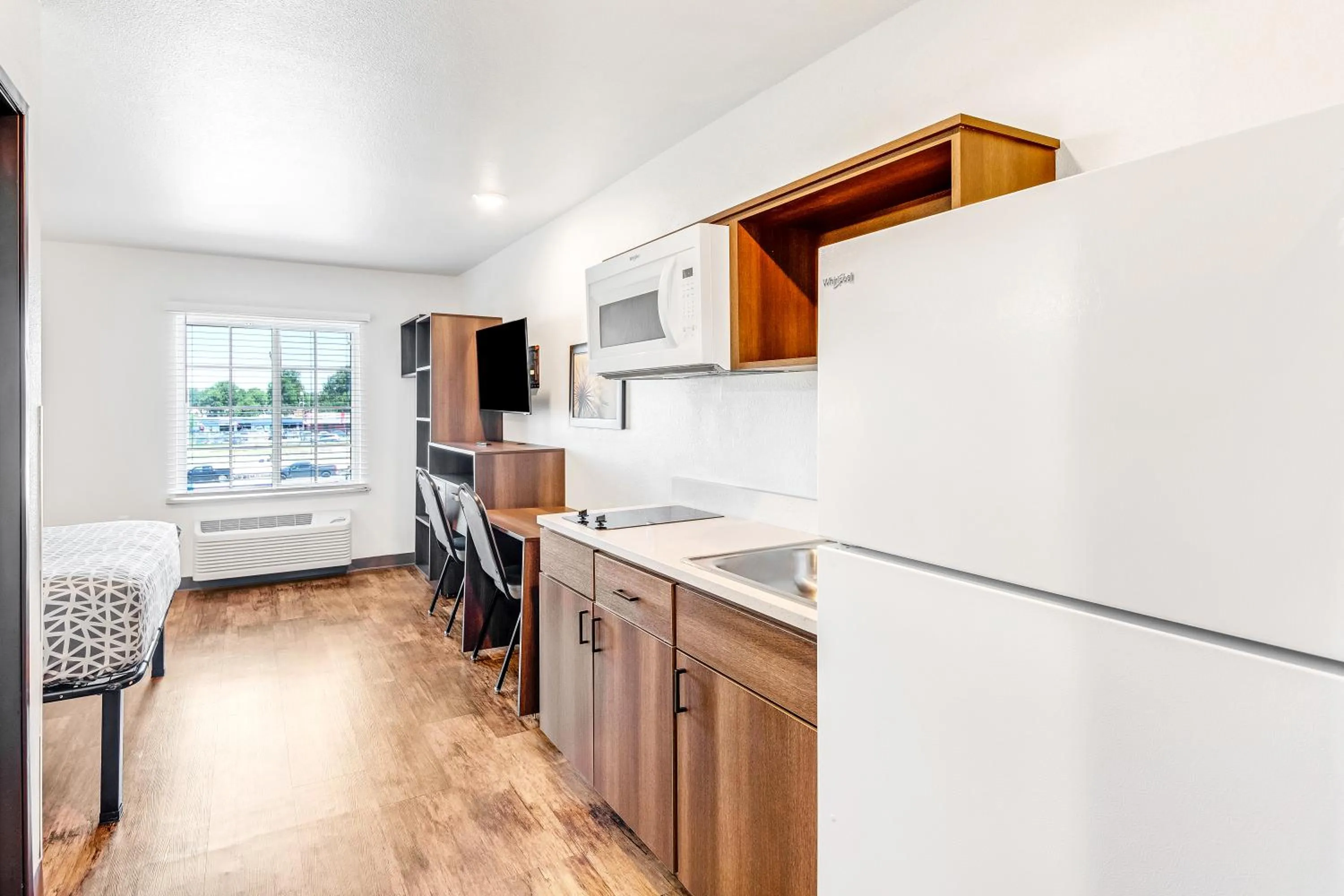 kitchen in WoodSpring Suites Austin North I-35