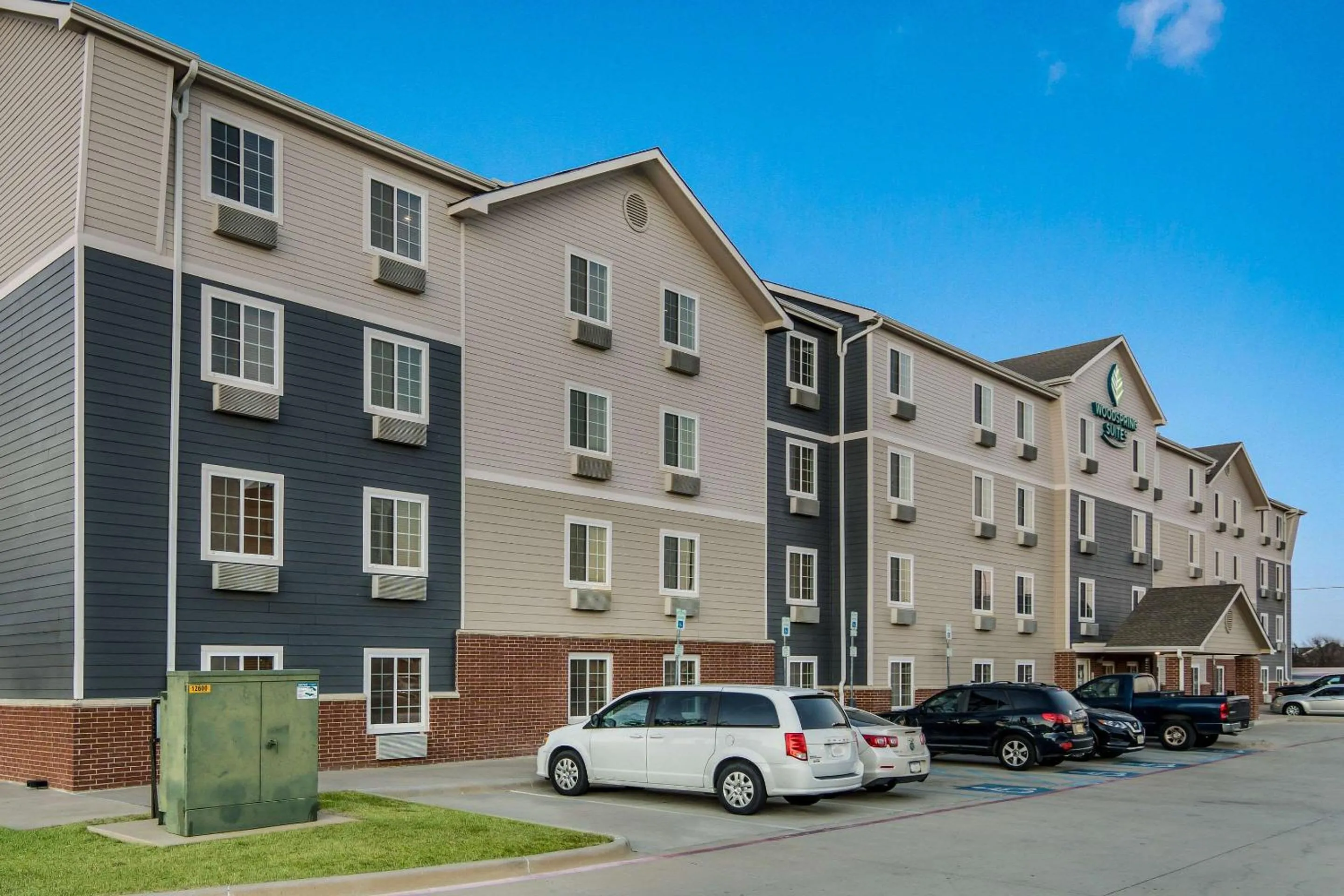 Property building in WoodSpring Suites Denton