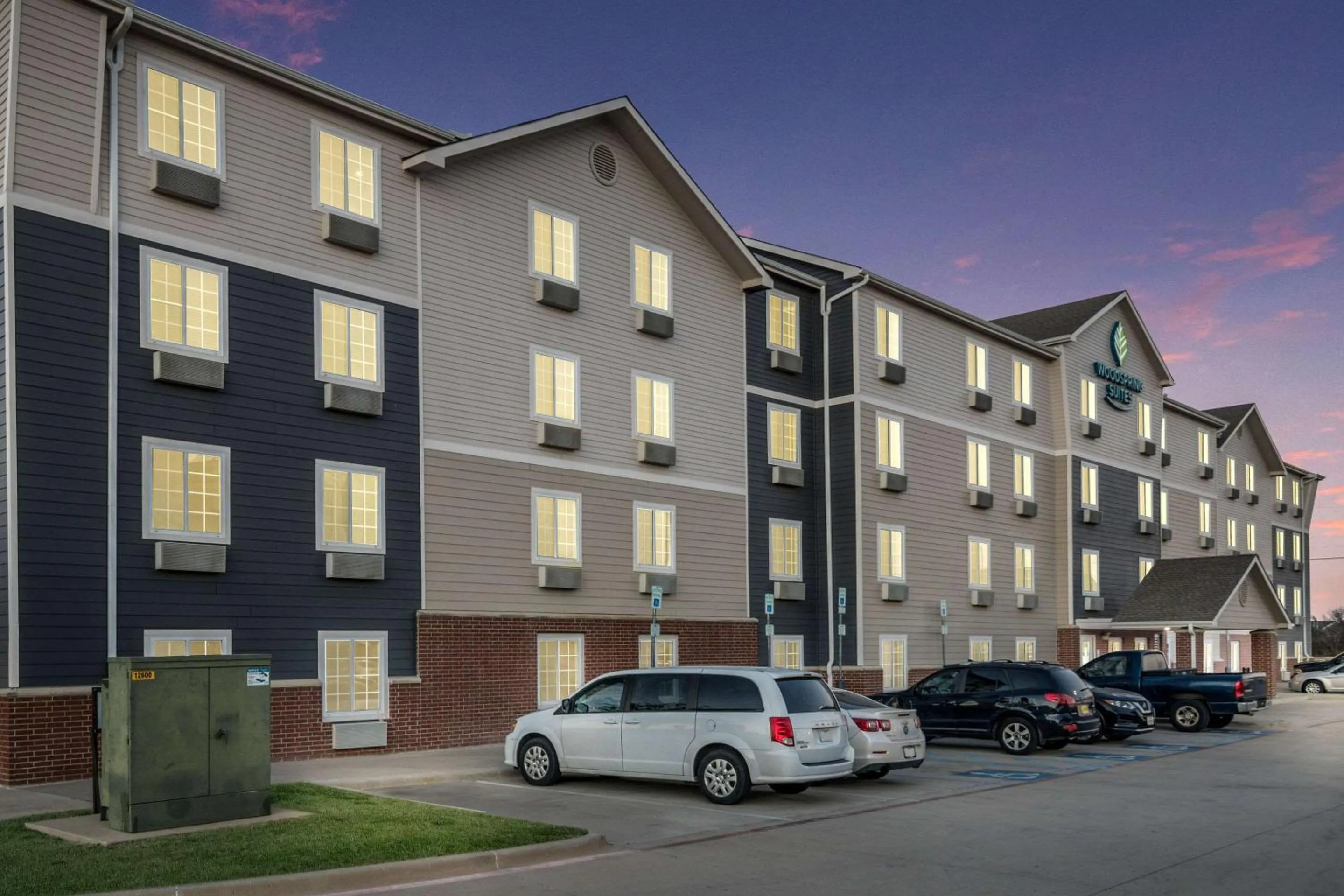 Property building in WoodSpring Suites Denton