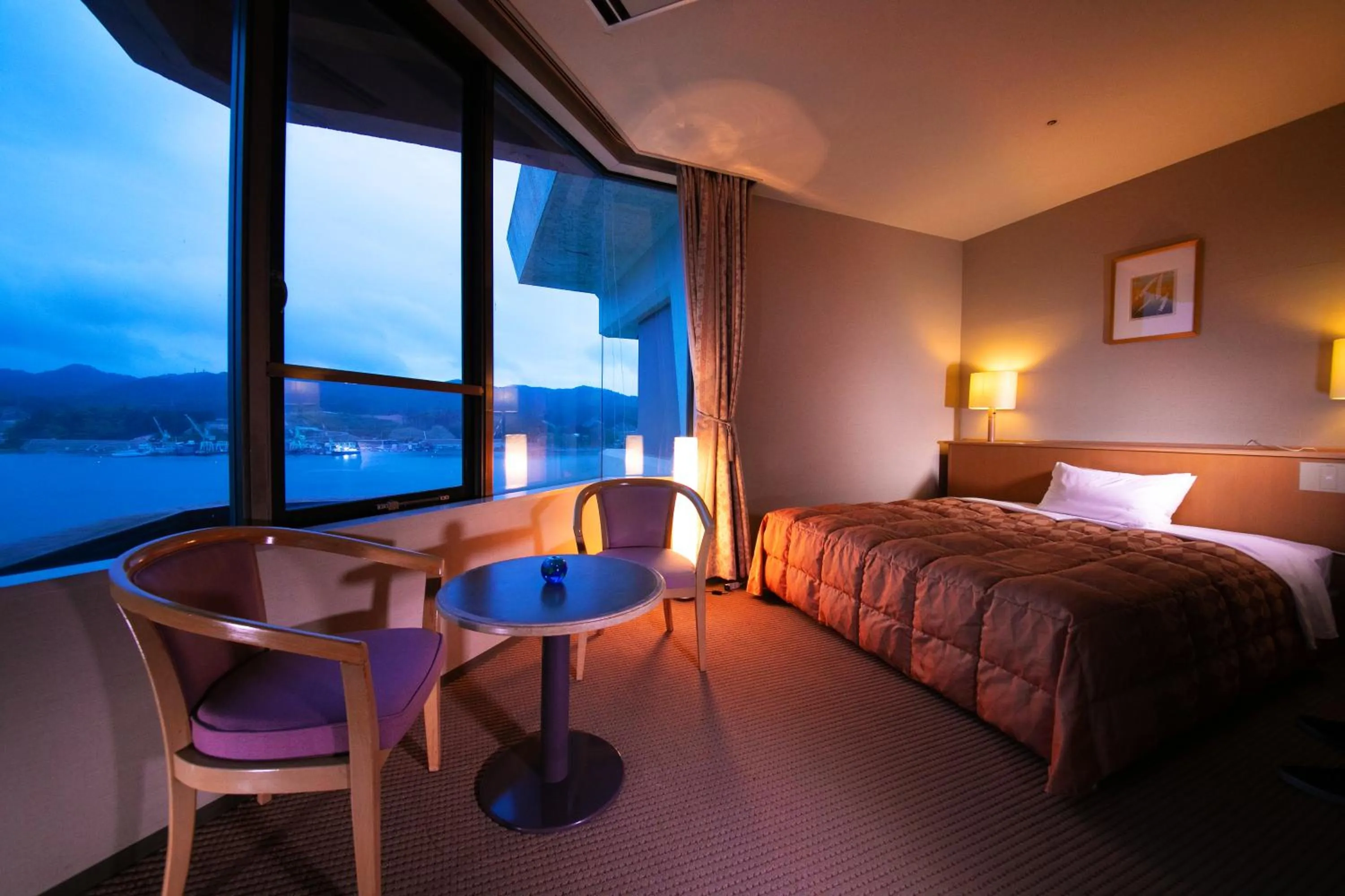 Bed in Kesennuma Plaza Hotel