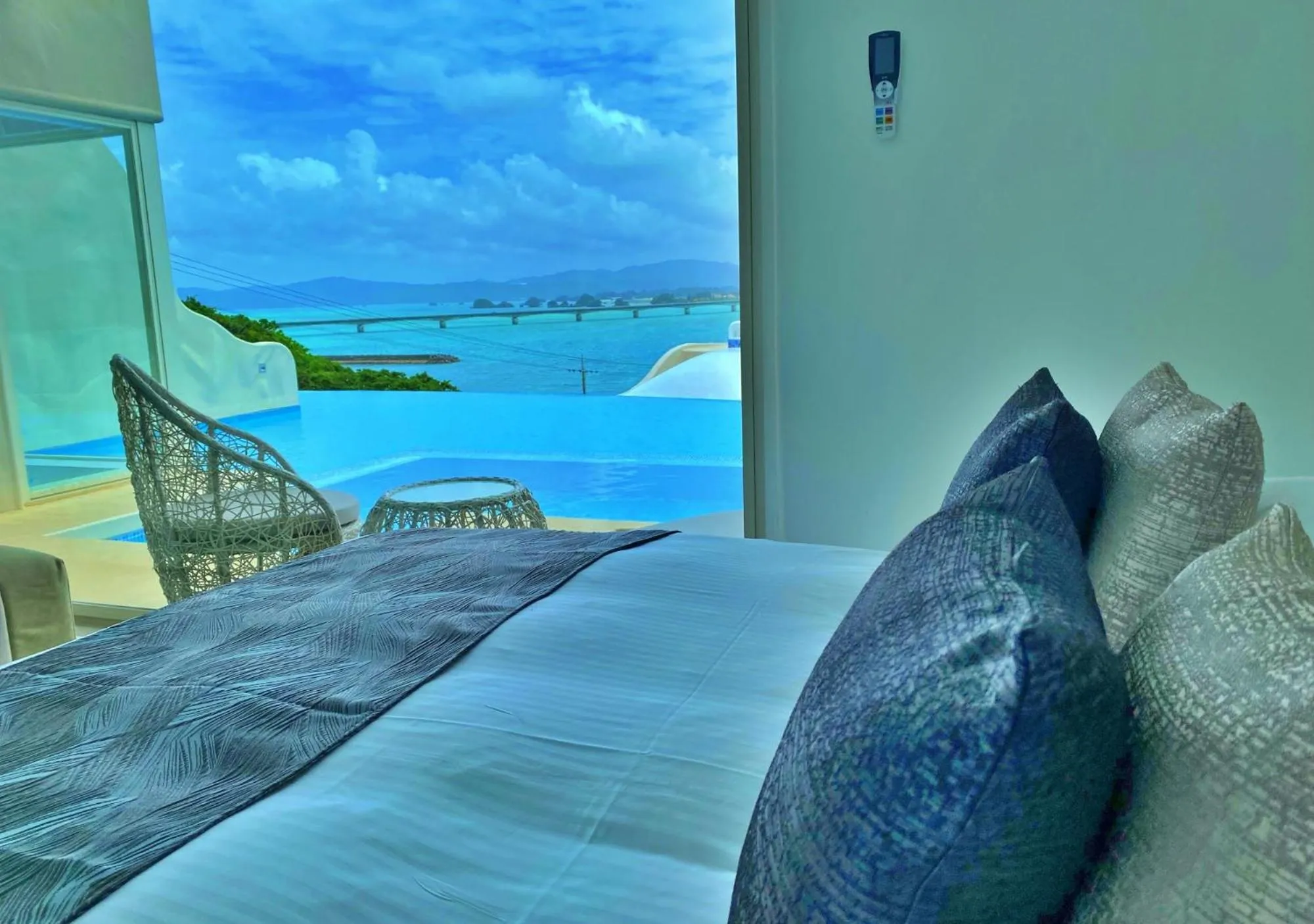 View (from property/room), Bed in Yuki Suite Kourijima