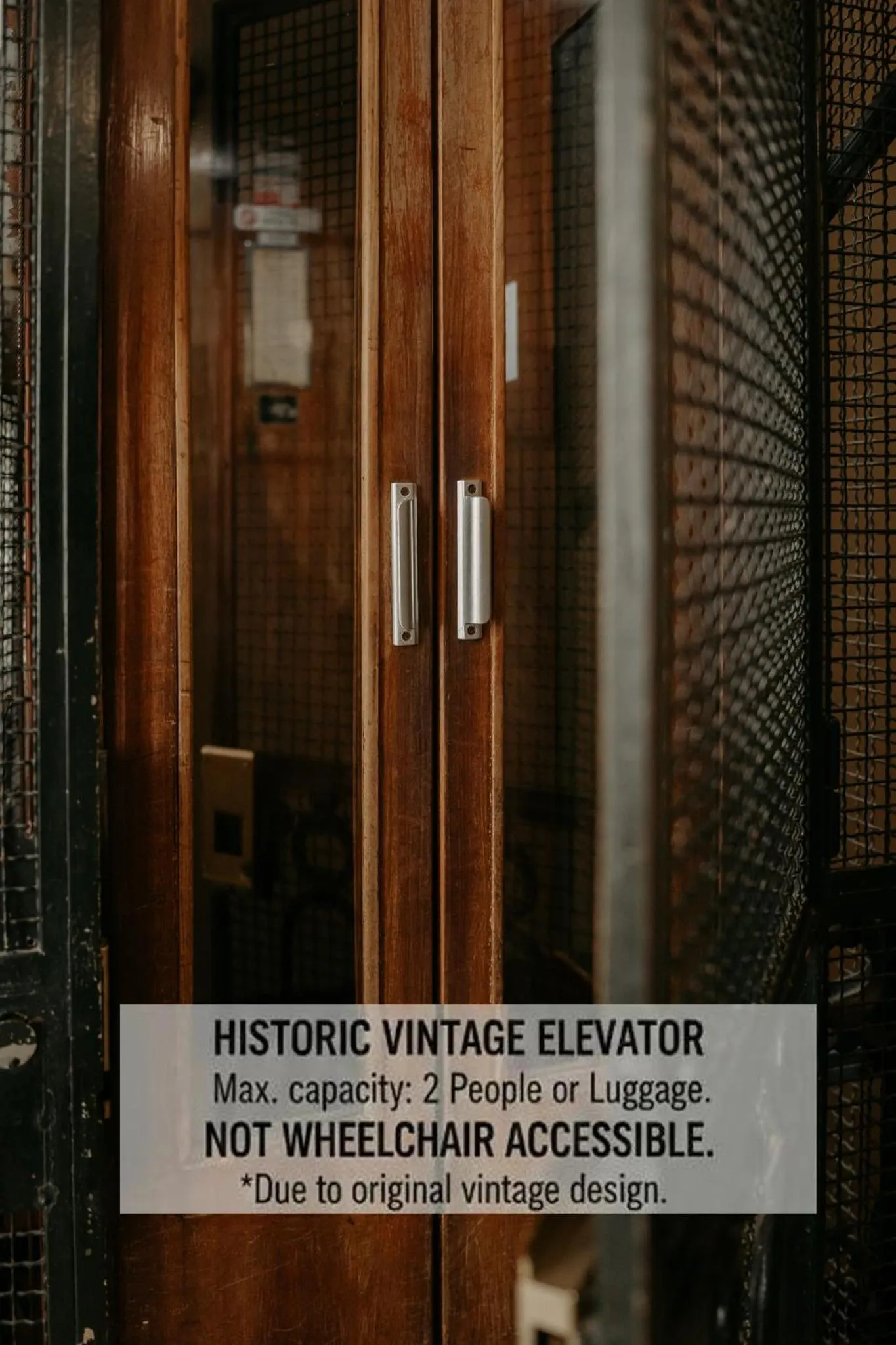 elevator in Roma Five Suites