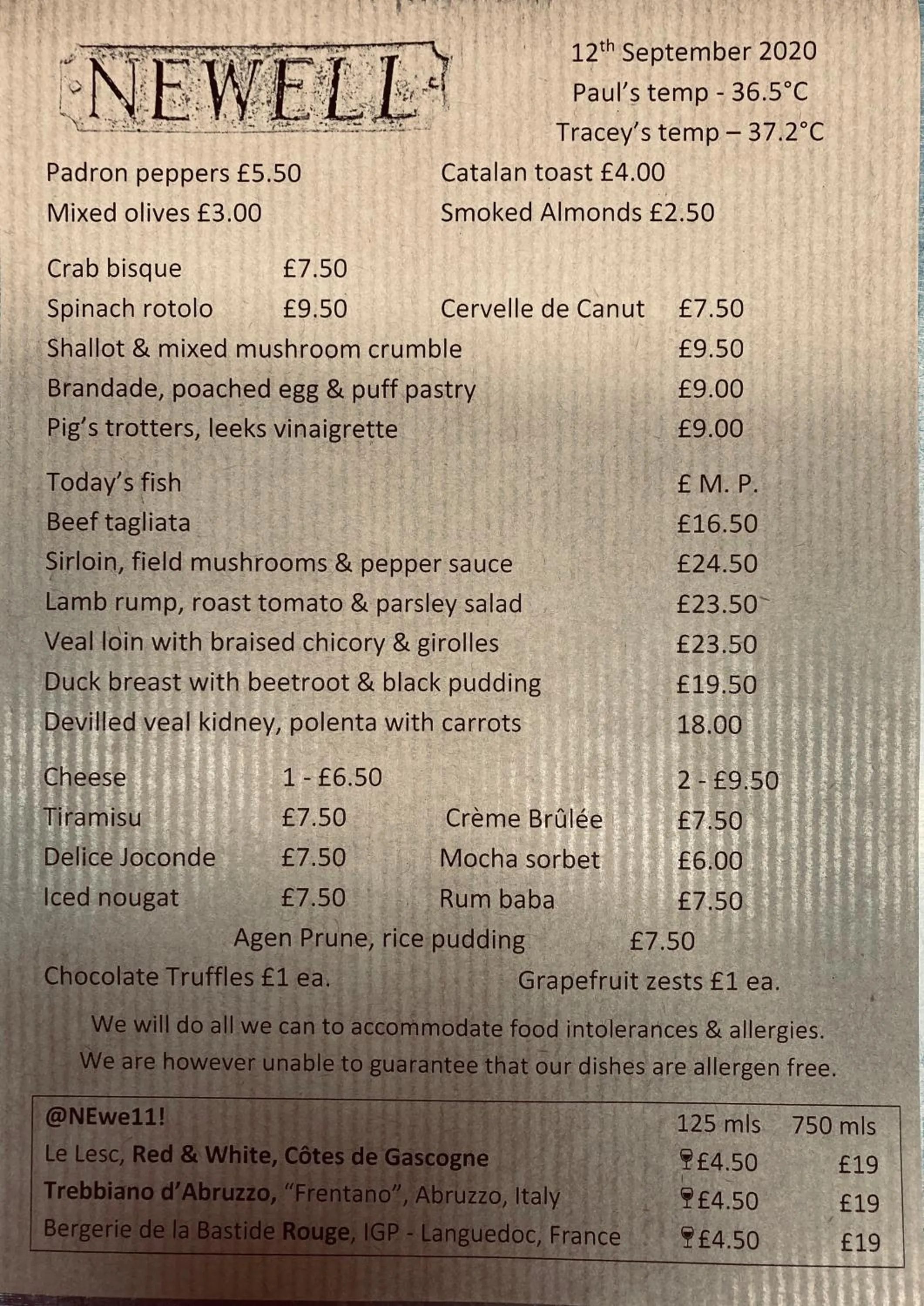 Food and drinks in Newell Bistro and Rooms