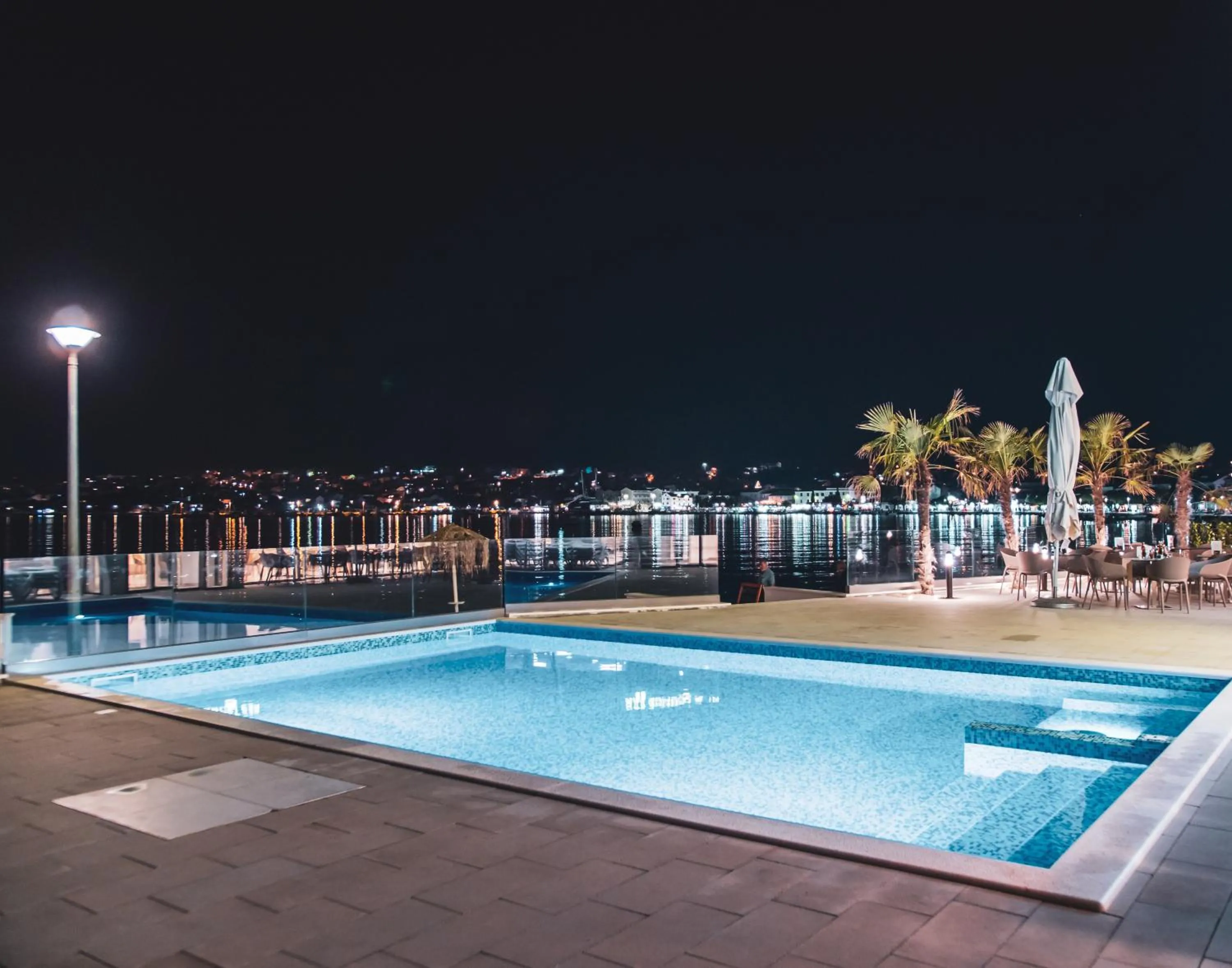 Pool view in Kaneo beach hotel Novalja