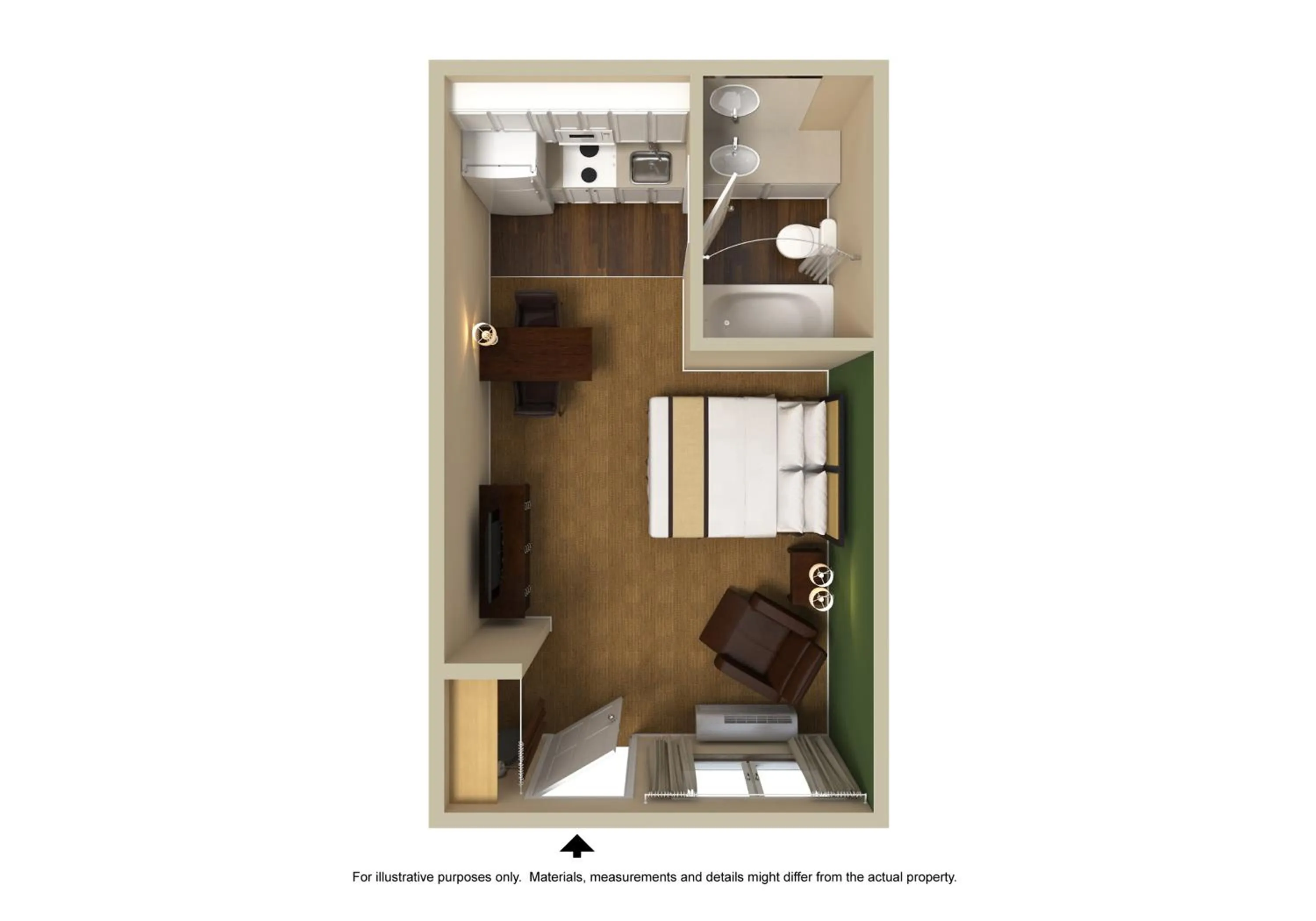 Floor plan in Extended Stay America Suites - Charleston - North Charleston