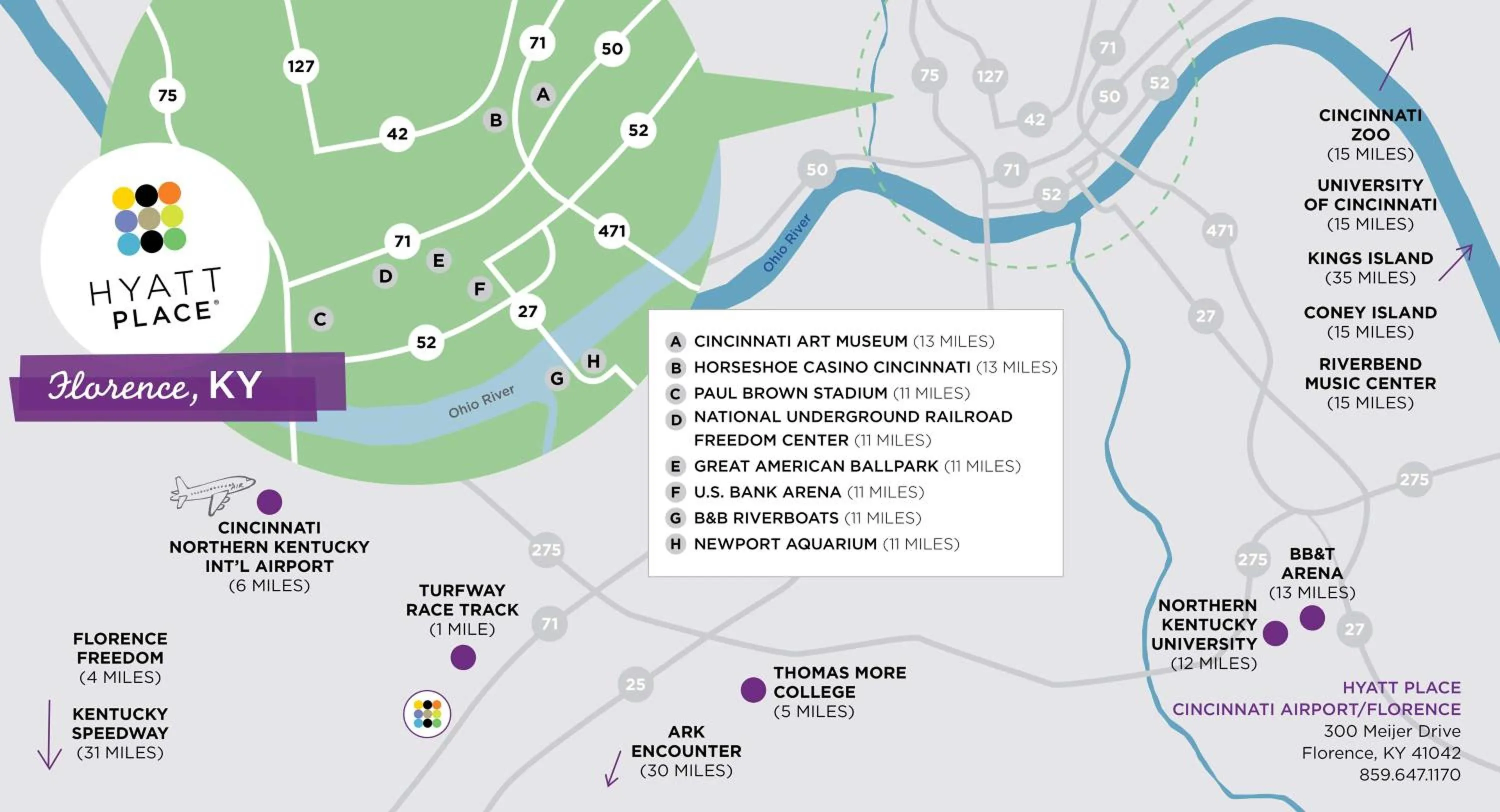 Lobby or reception in Hyatt Place Cincinnati Airport