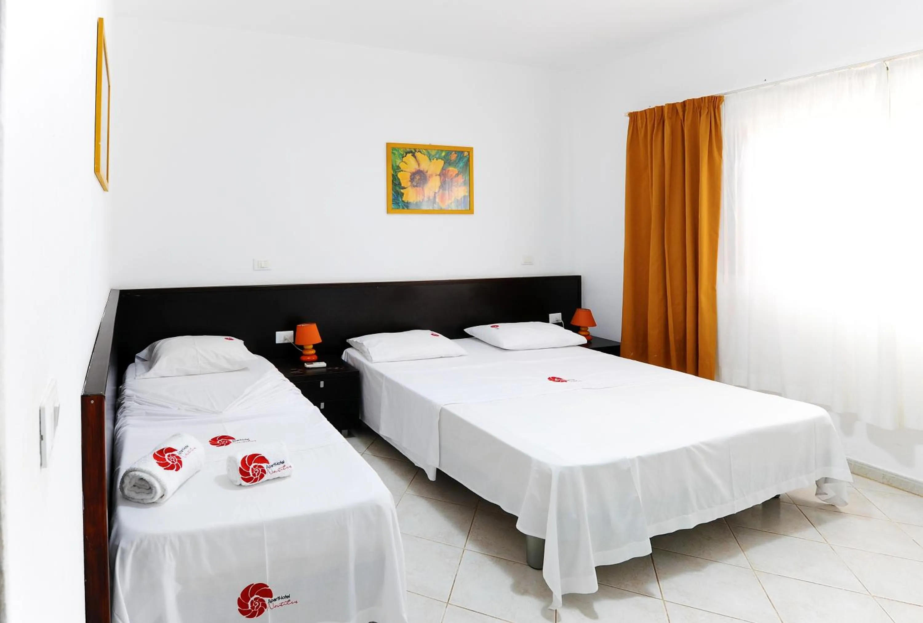 Bed in Nautilus Aparthotel