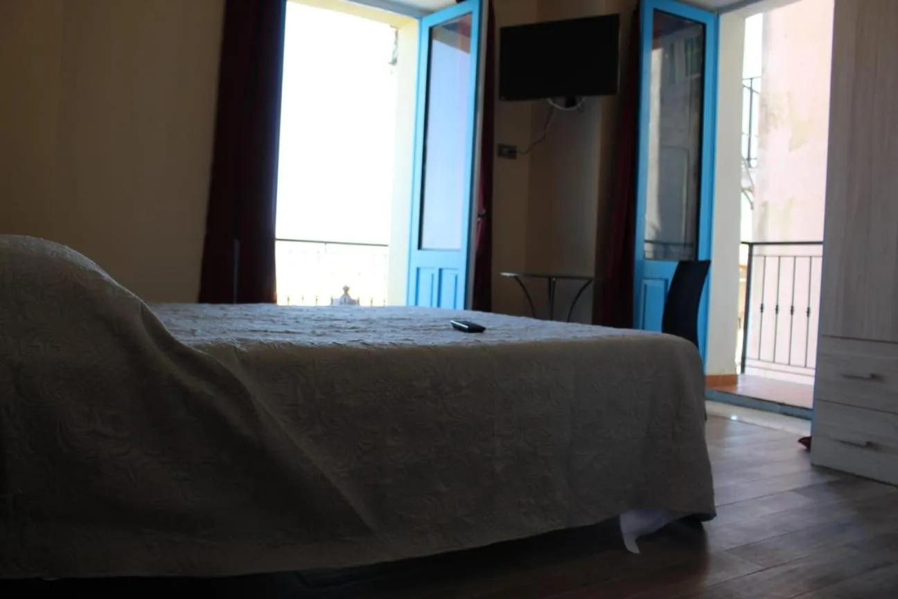 Bed in seaside room