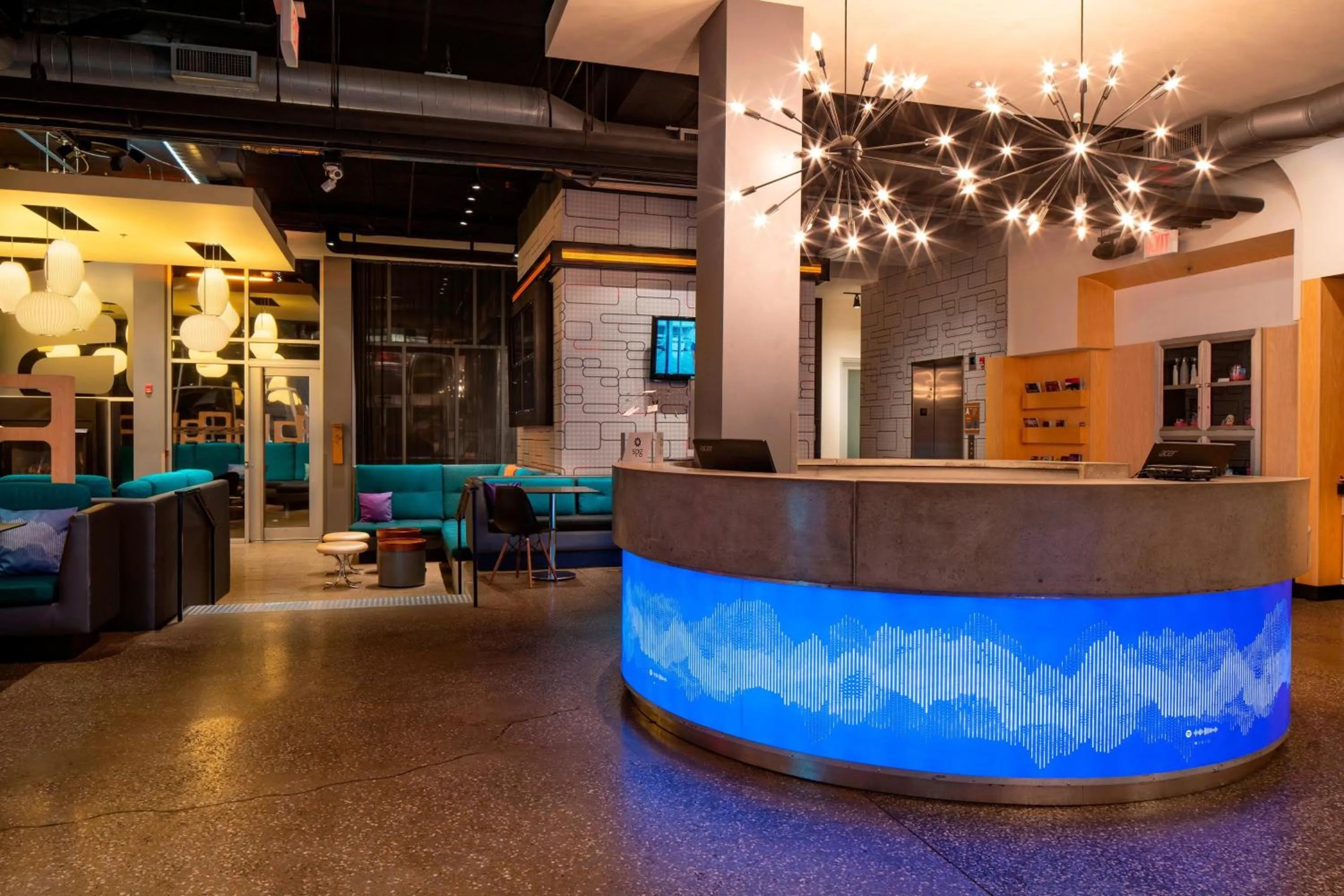 Lobby or reception in Aloft Hotel Rogers Bentonville