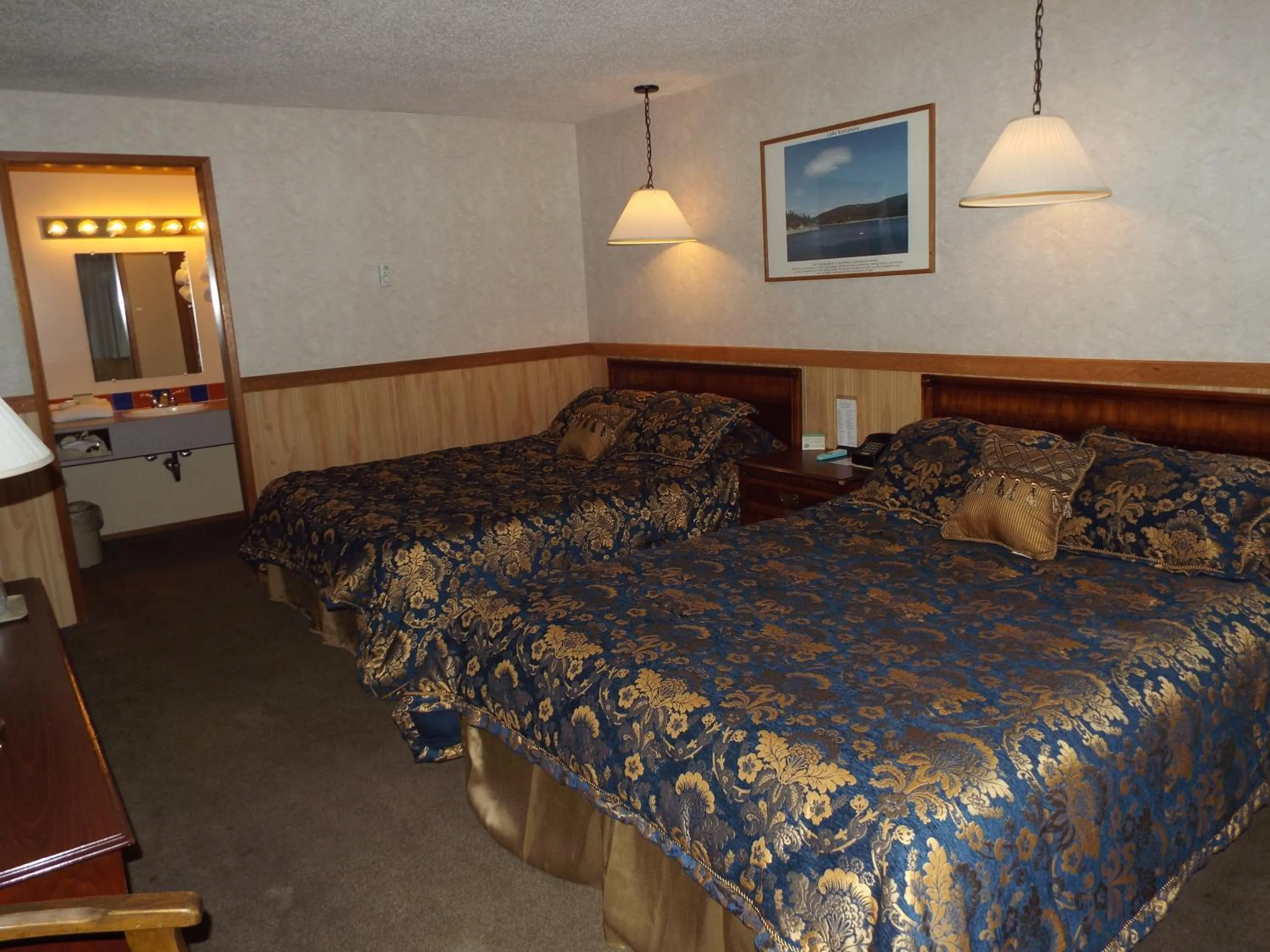 Bed in Caboose Motel