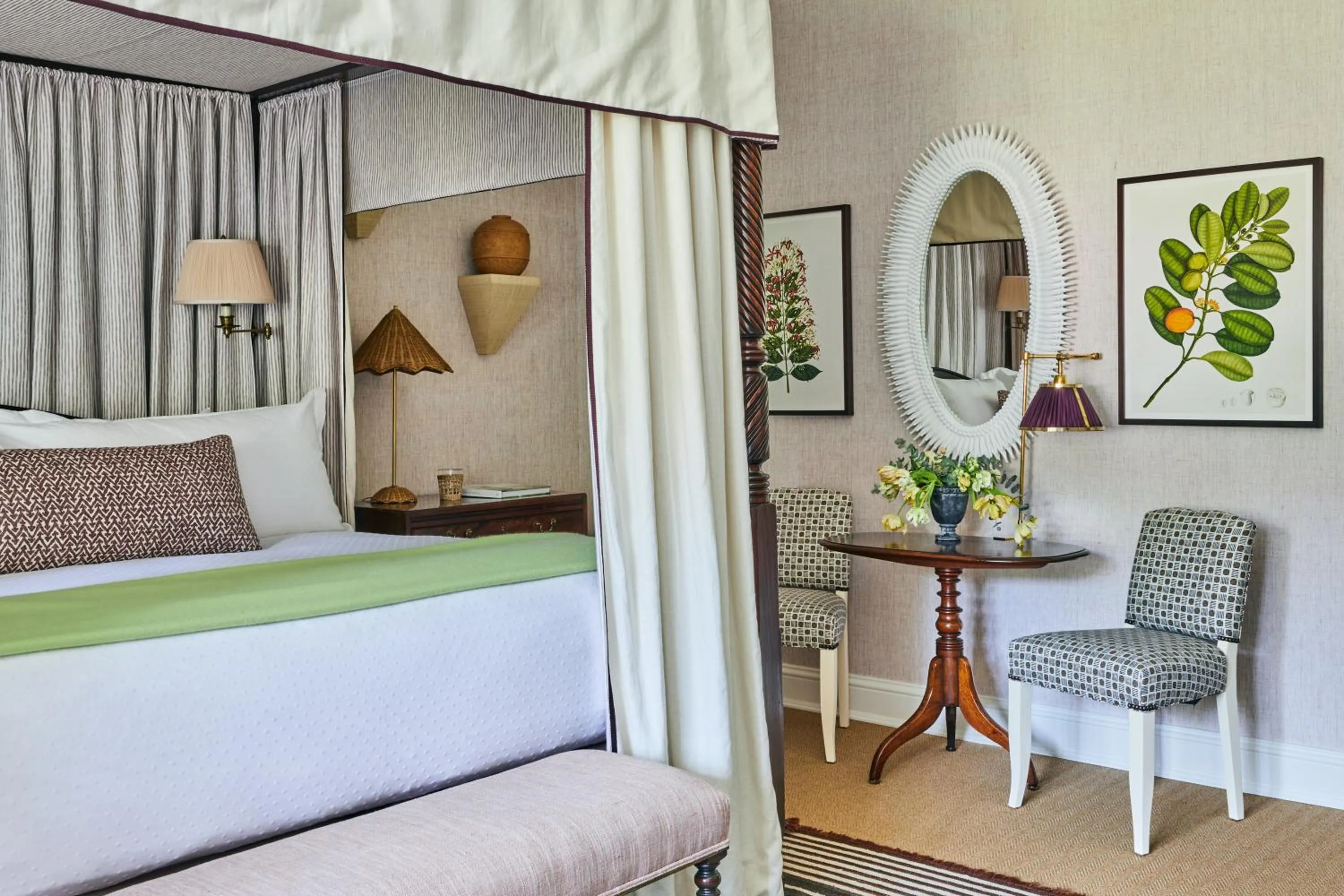 Bed in The Mayflower Inn & Spa, Auberge Collection