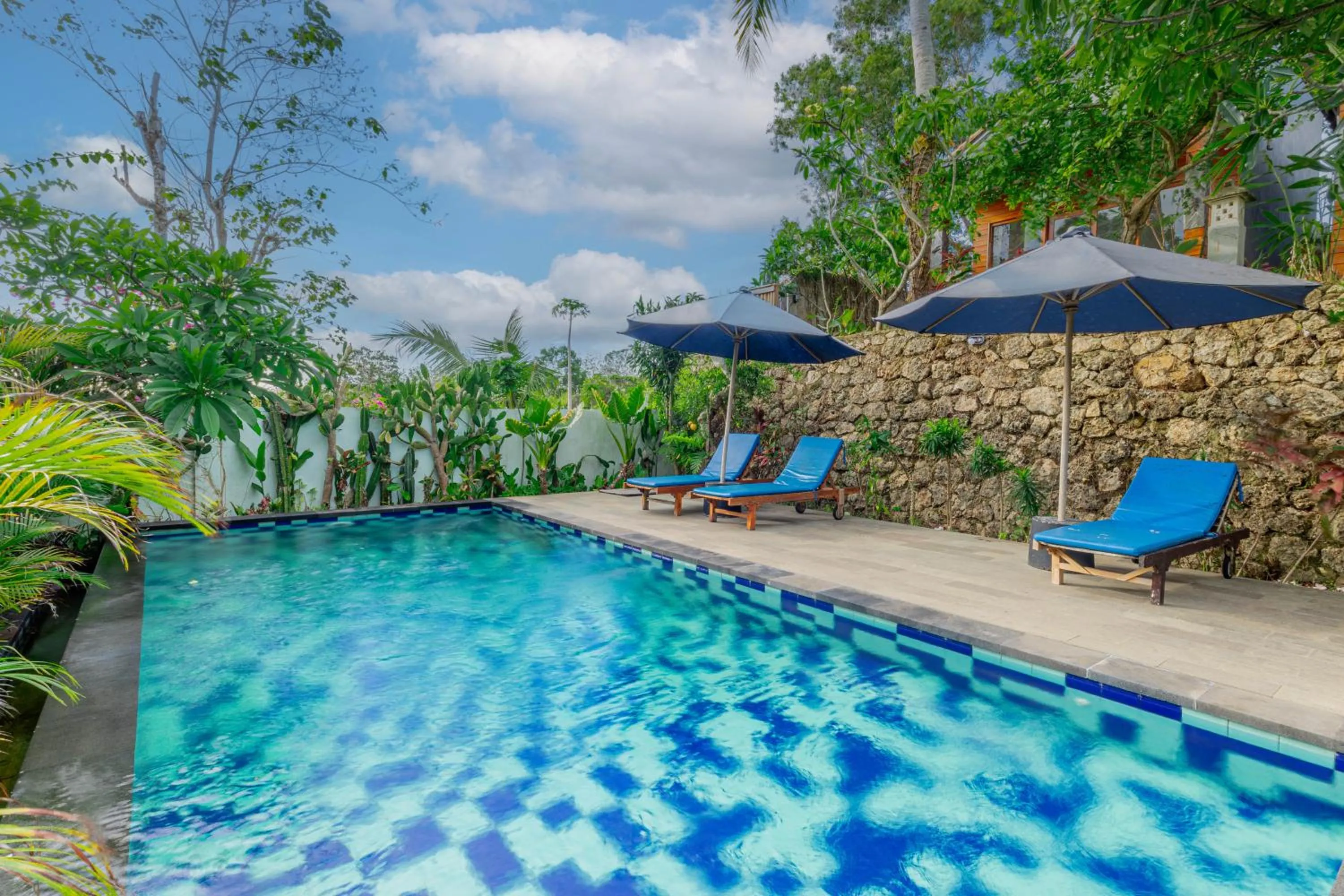 Swimming pool in Bhavana Cottage