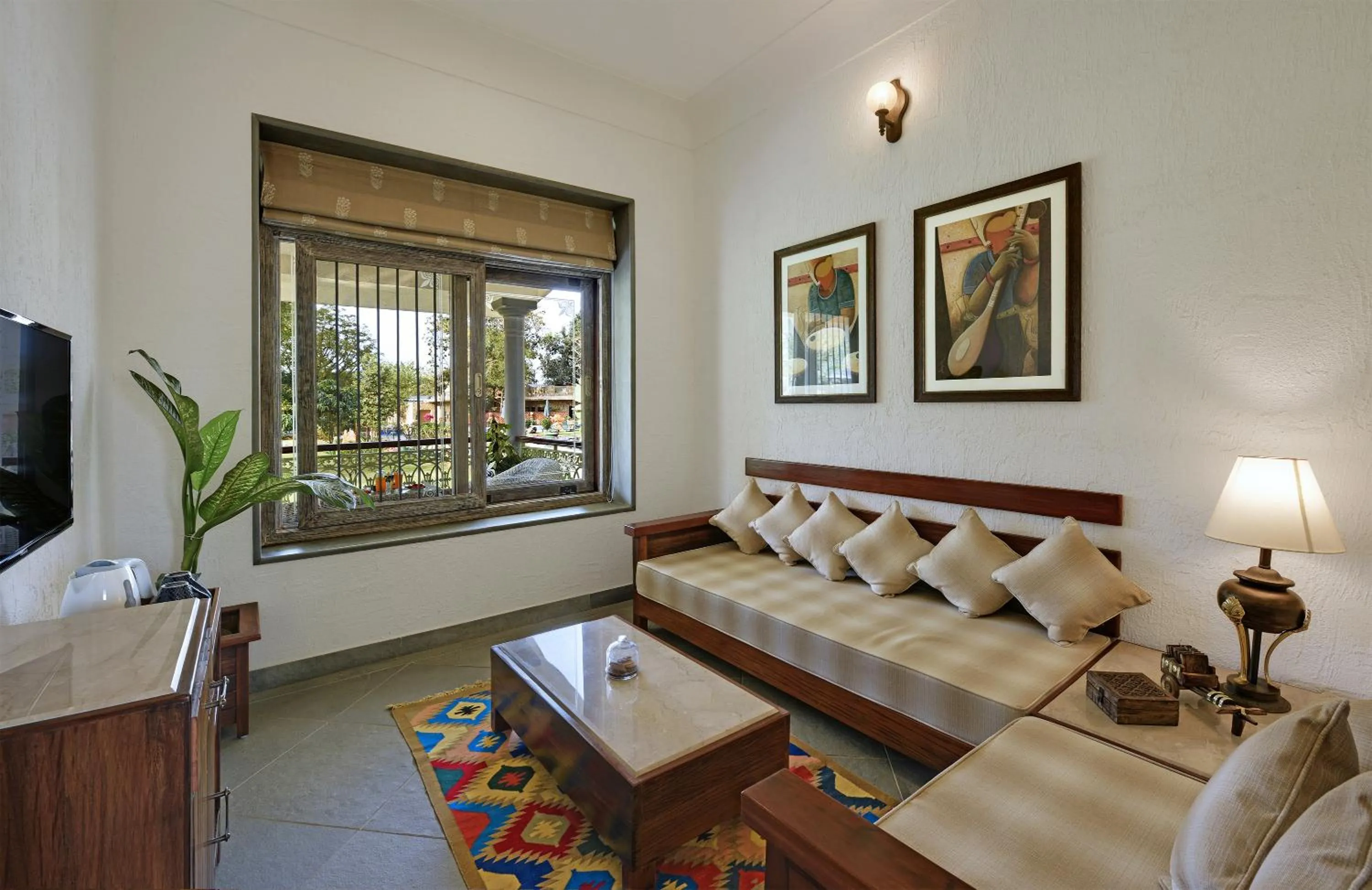 Seating area in Vatsalya Vihar - A Luxury Pool Villas Resort