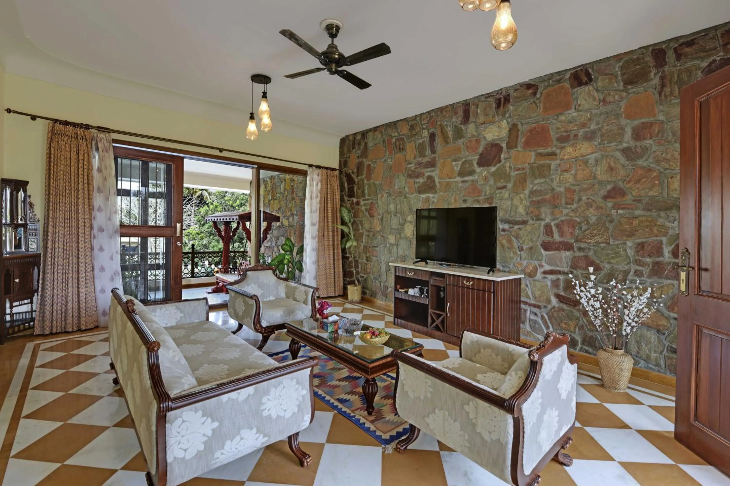 Seating area in Vatsalya Vihar - A Luxury Pool Villas Resort