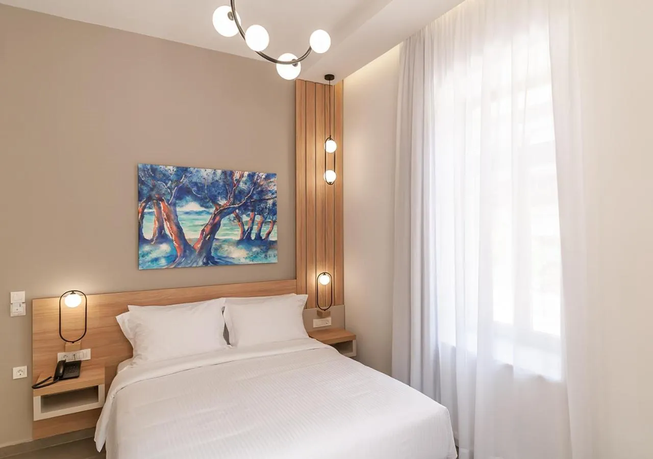 Bed in Epavli Boutique Hotel