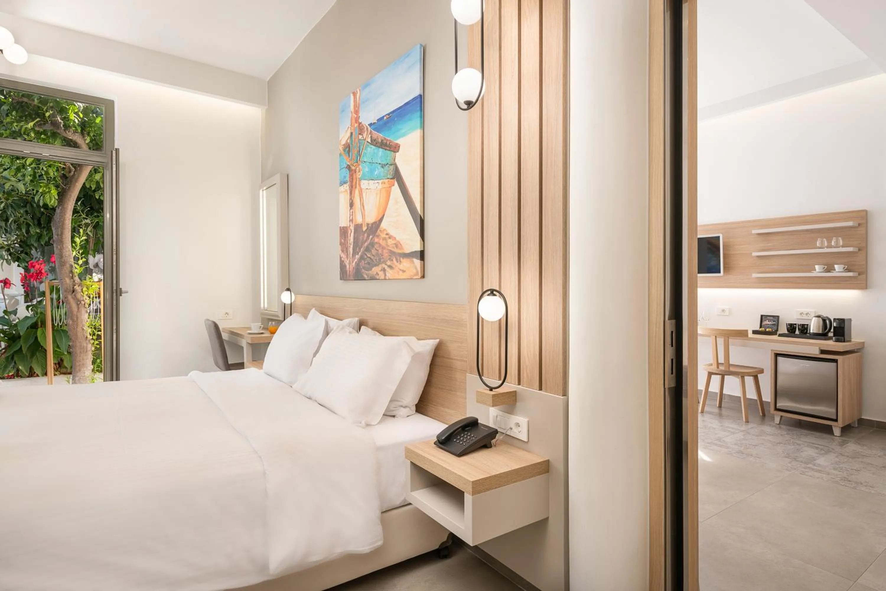 Bed in Epavli Boutique Hotel