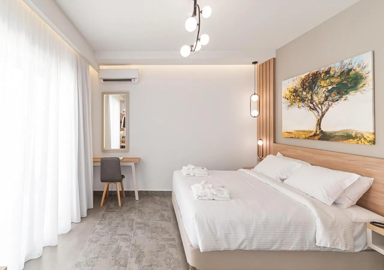 Bed in Epavli Boutique Hotel