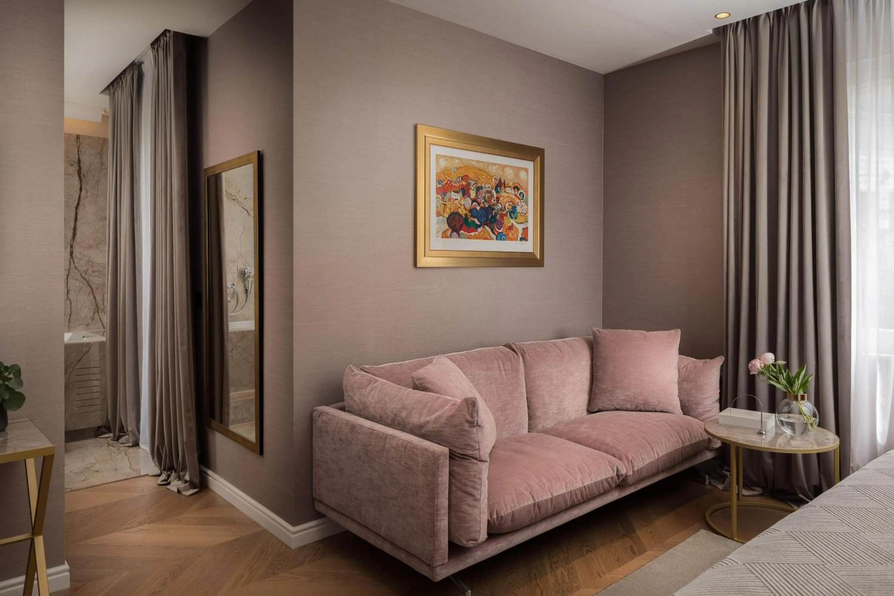 Seating area in Five Elements Luxury Rooms