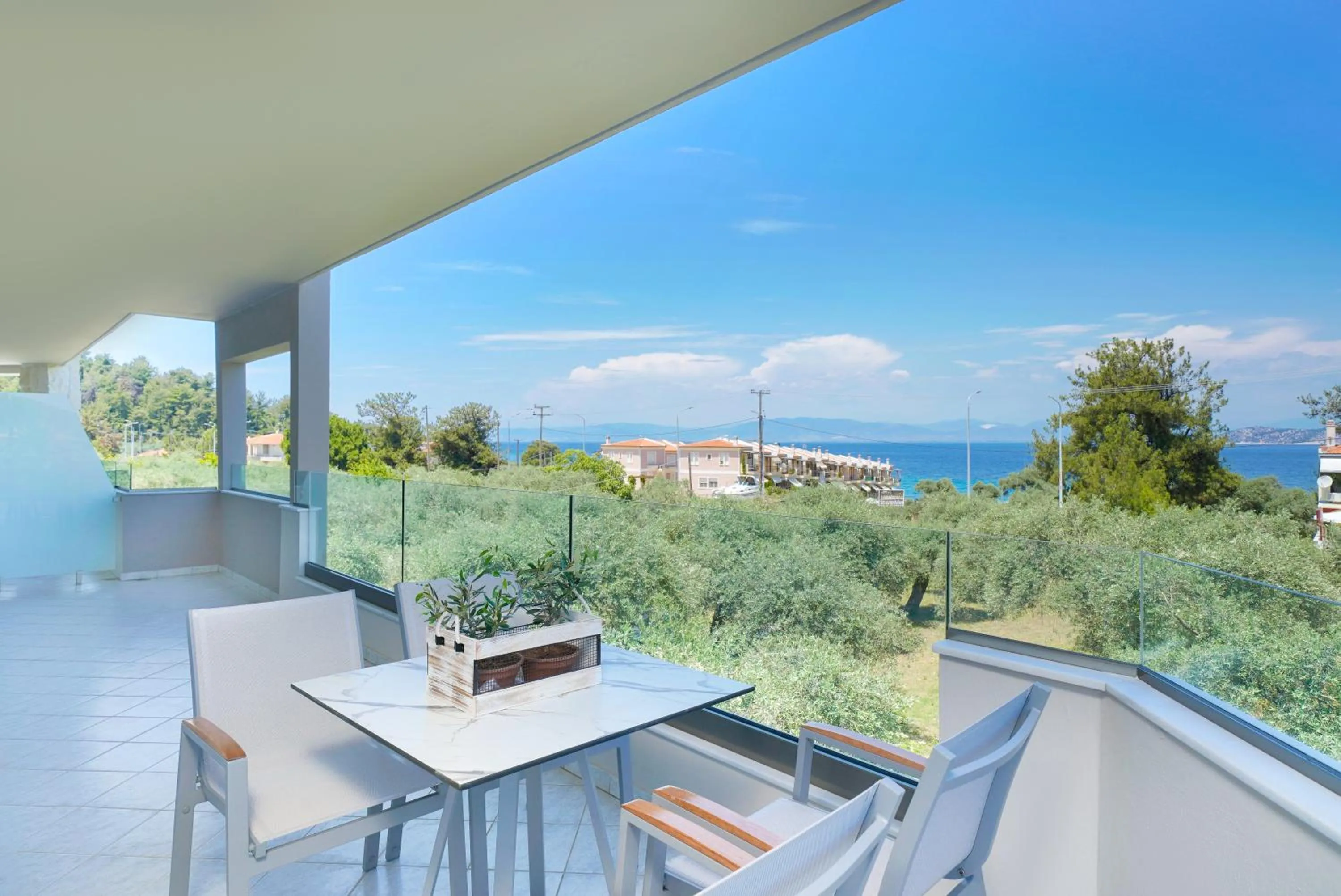 Balcony/Terrace in Iliomagic Luxury Suites Thassos