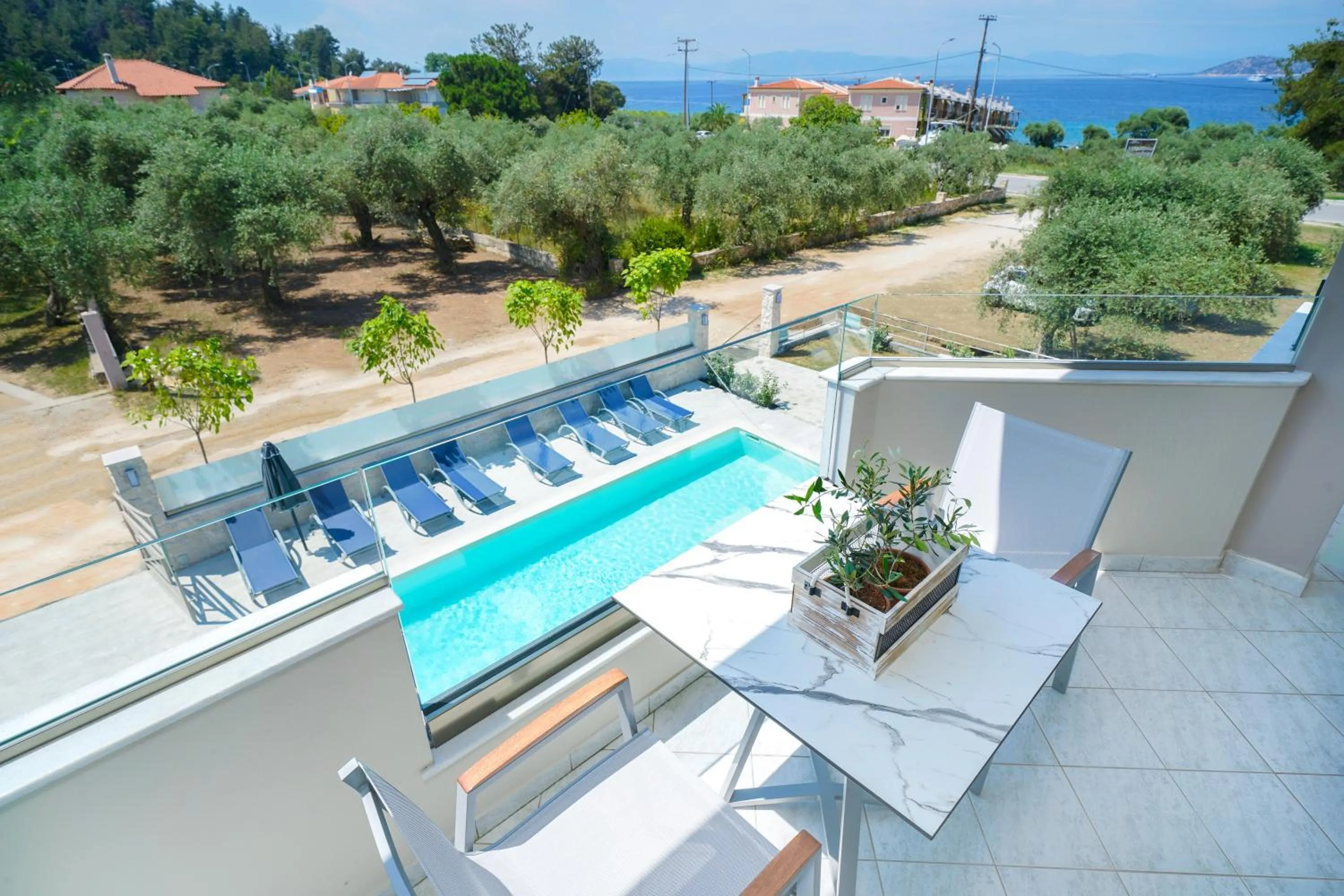 Balcony/Terrace in Iliomagic Luxury Suites Thassos