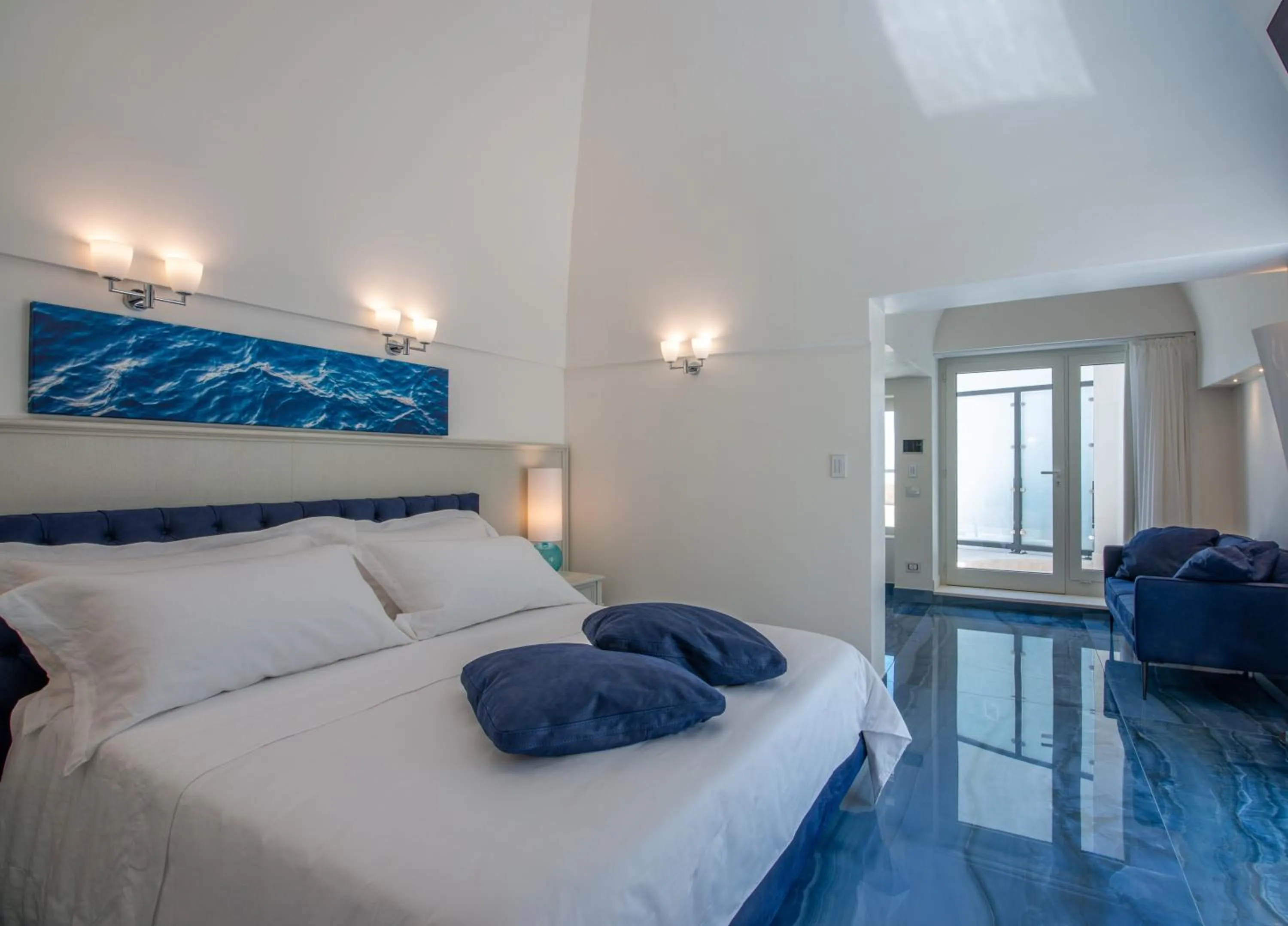 Bed in Hotel Grotta Palazzese