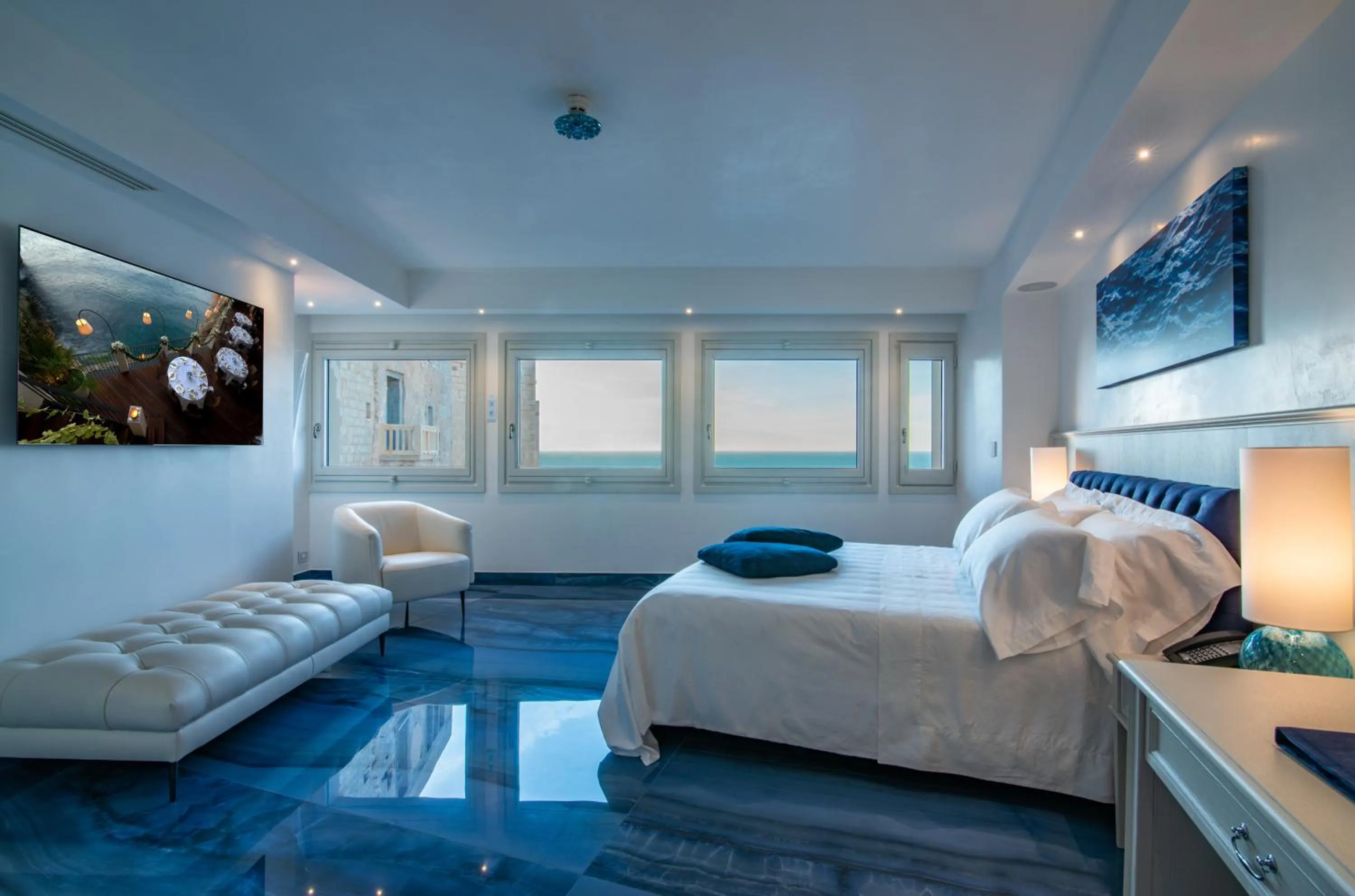 Bed in Hotel Grotta Palazzese