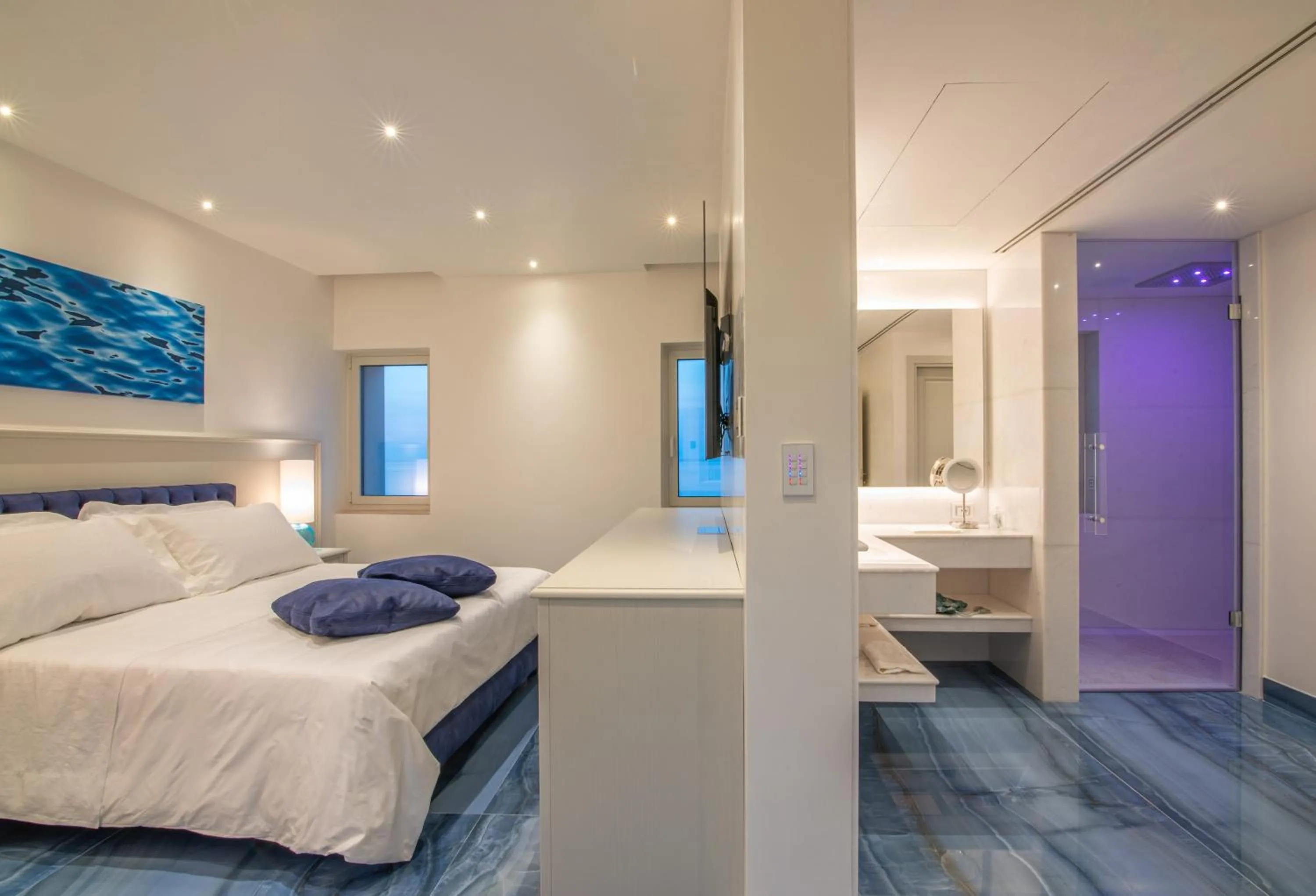 Bed in Hotel Grotta Palazzese