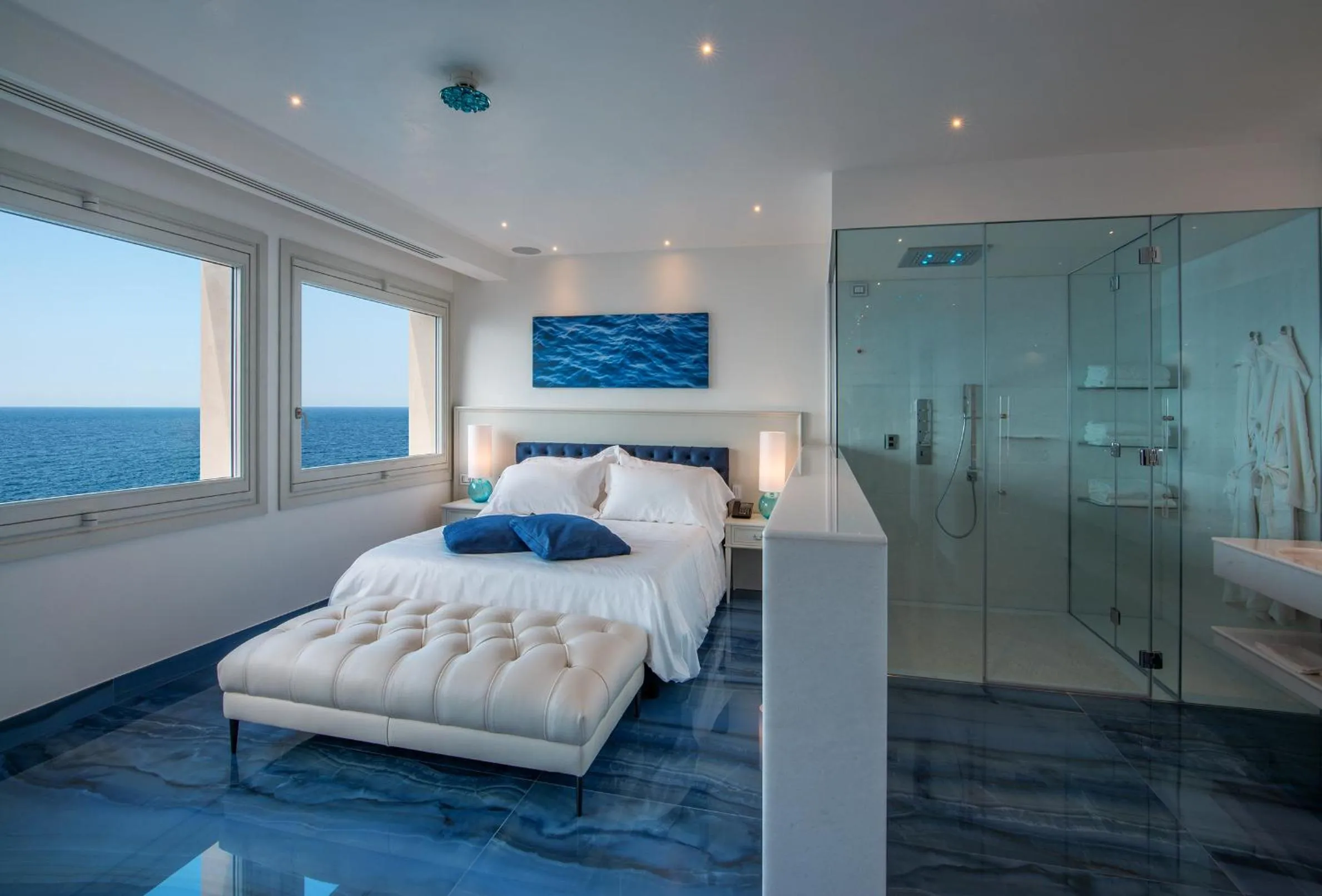 Bed in Hotel Grotta Palazzese