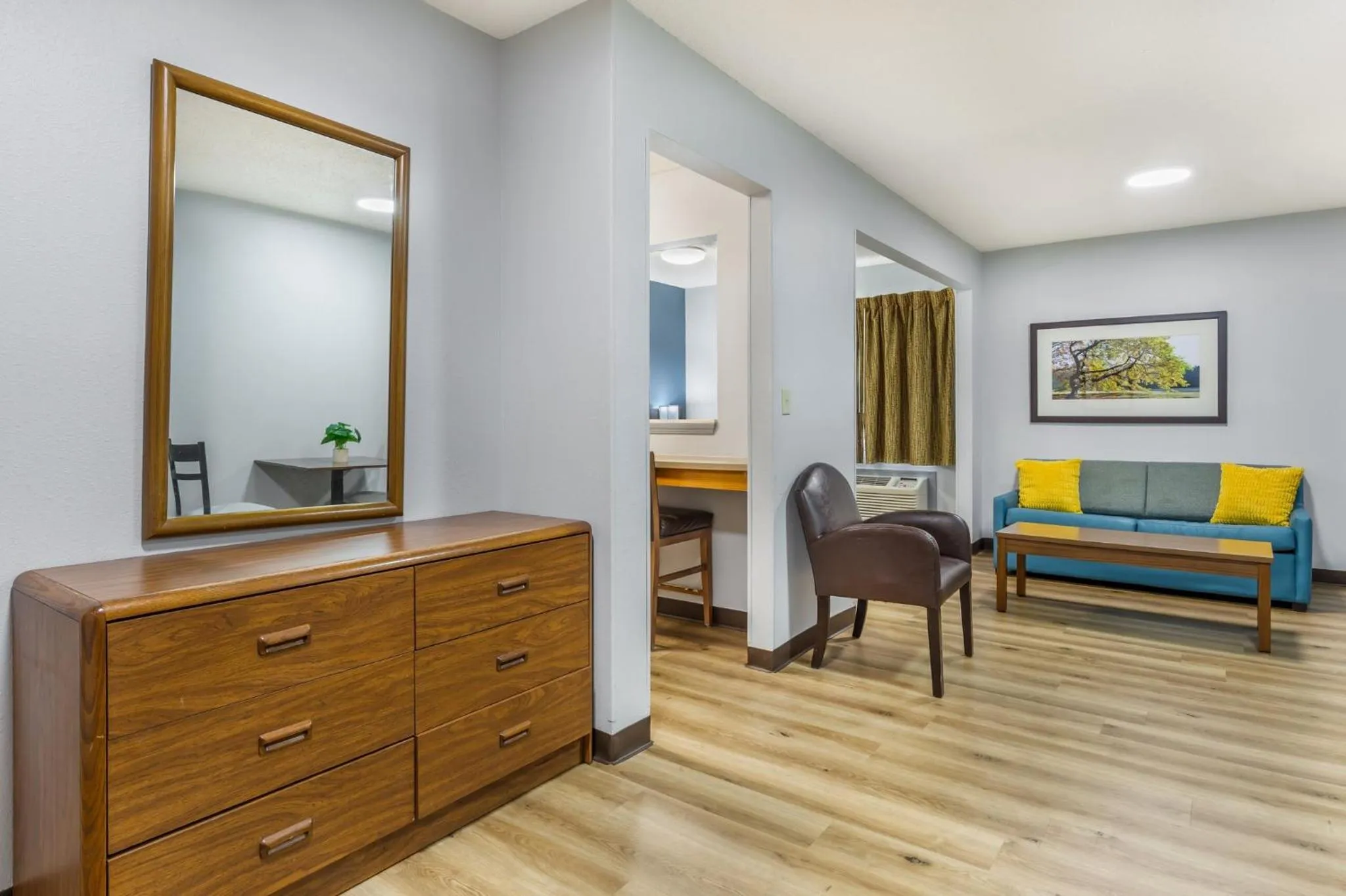 Photo of the whole room in HomeTowne Studios & Suites by Red Roof Greensboro