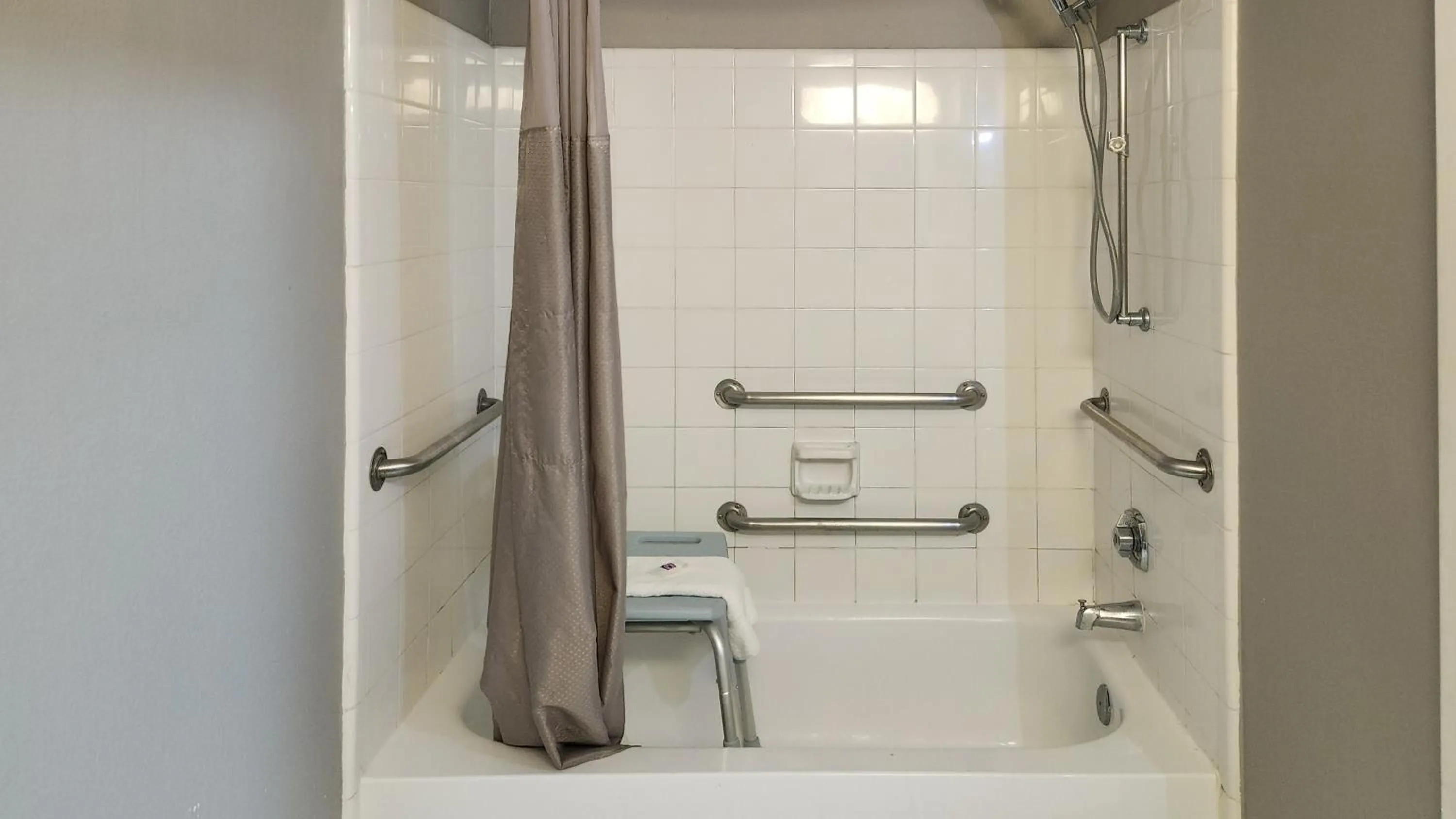 Shower in Studio 6-Houston, TX - Hobby South