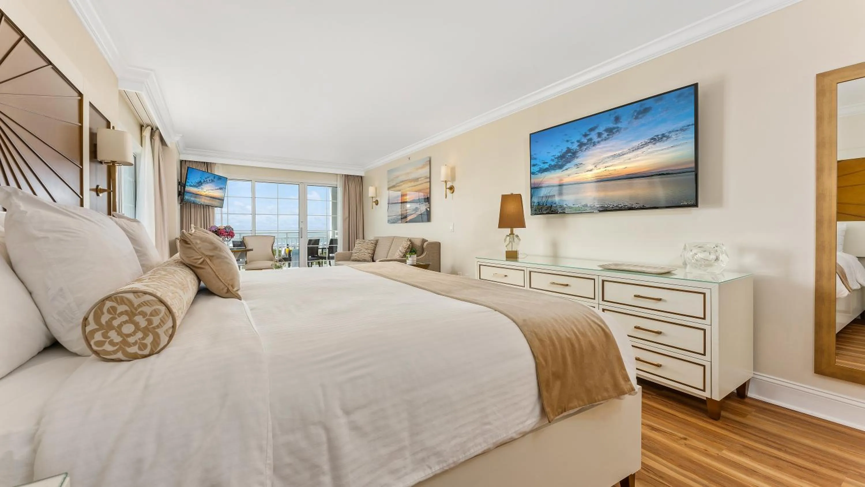 Bed in La Mer Beachfront Resort