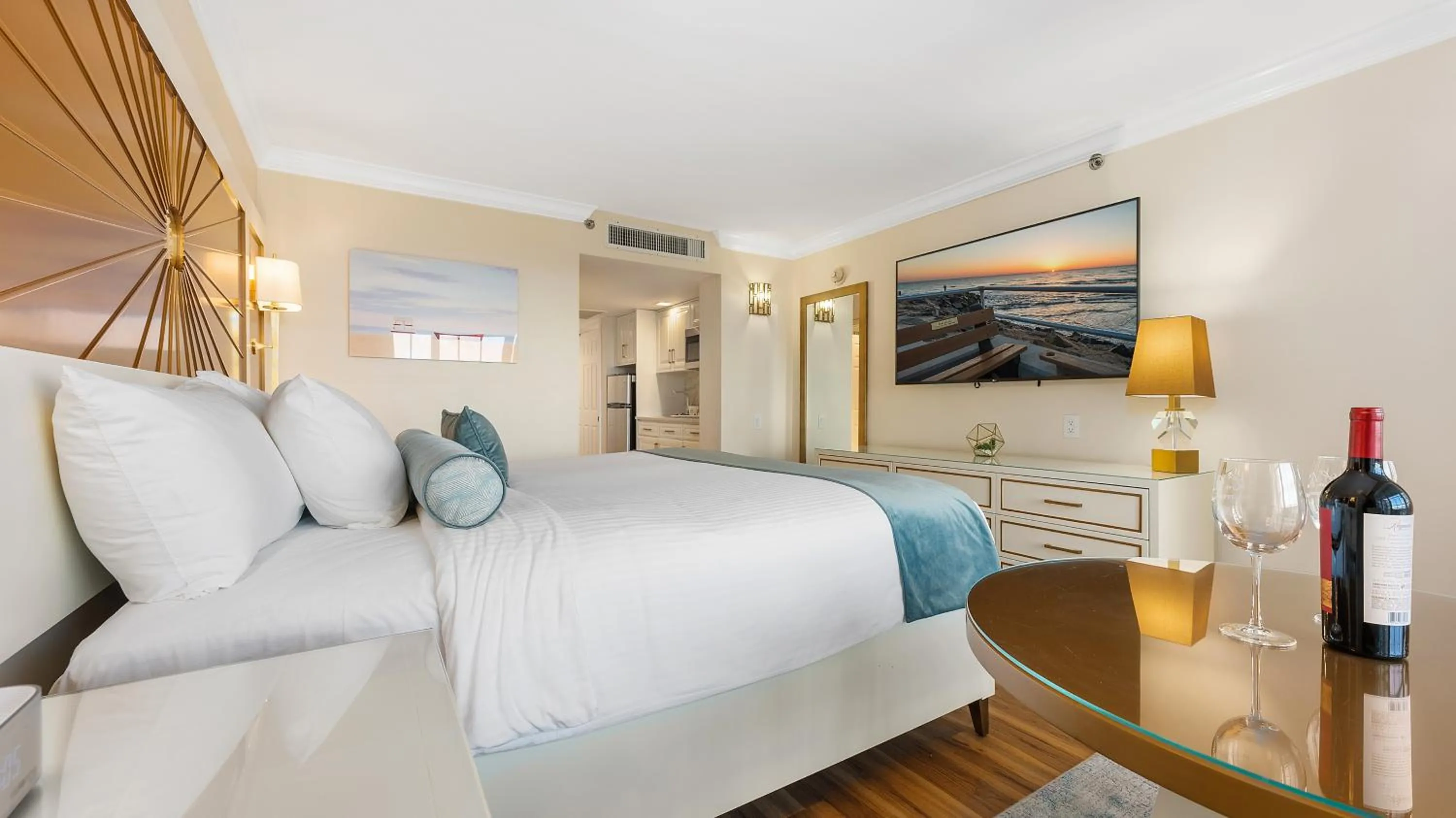 Bed in La Mer Beachfront Resort