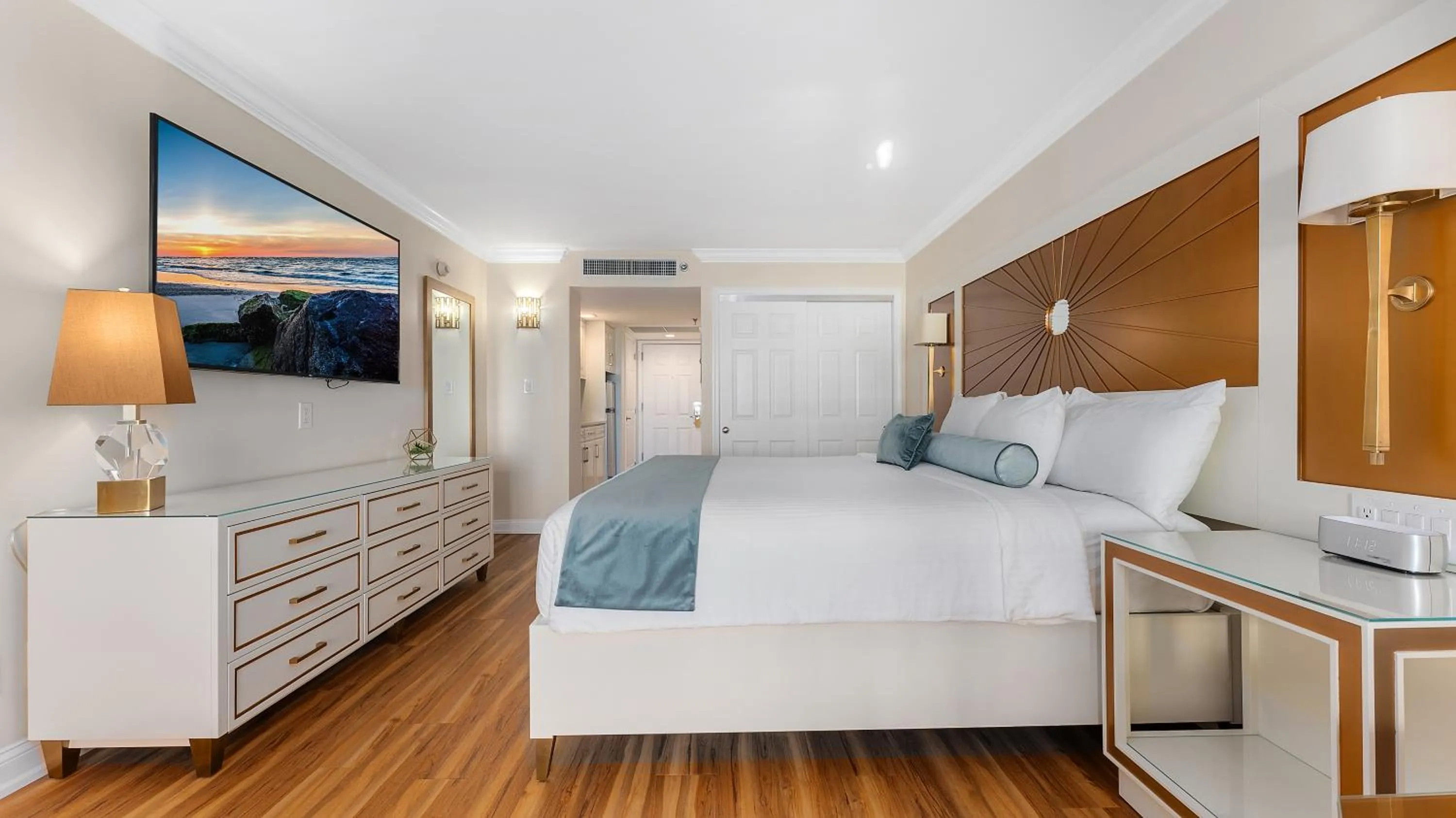 Bed in La Mer Beachfront Resort