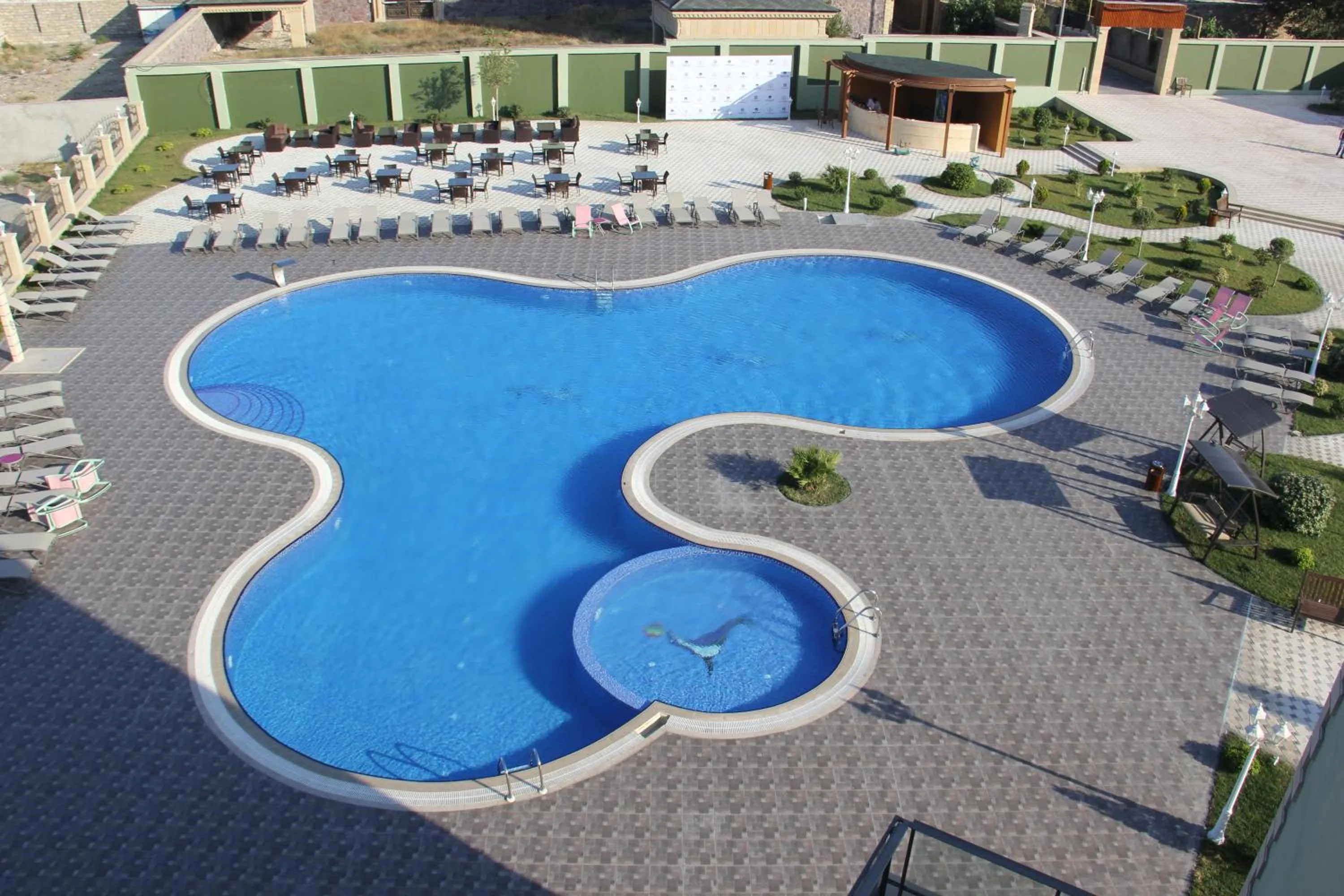 Pool view in Khazar Inji Hotel